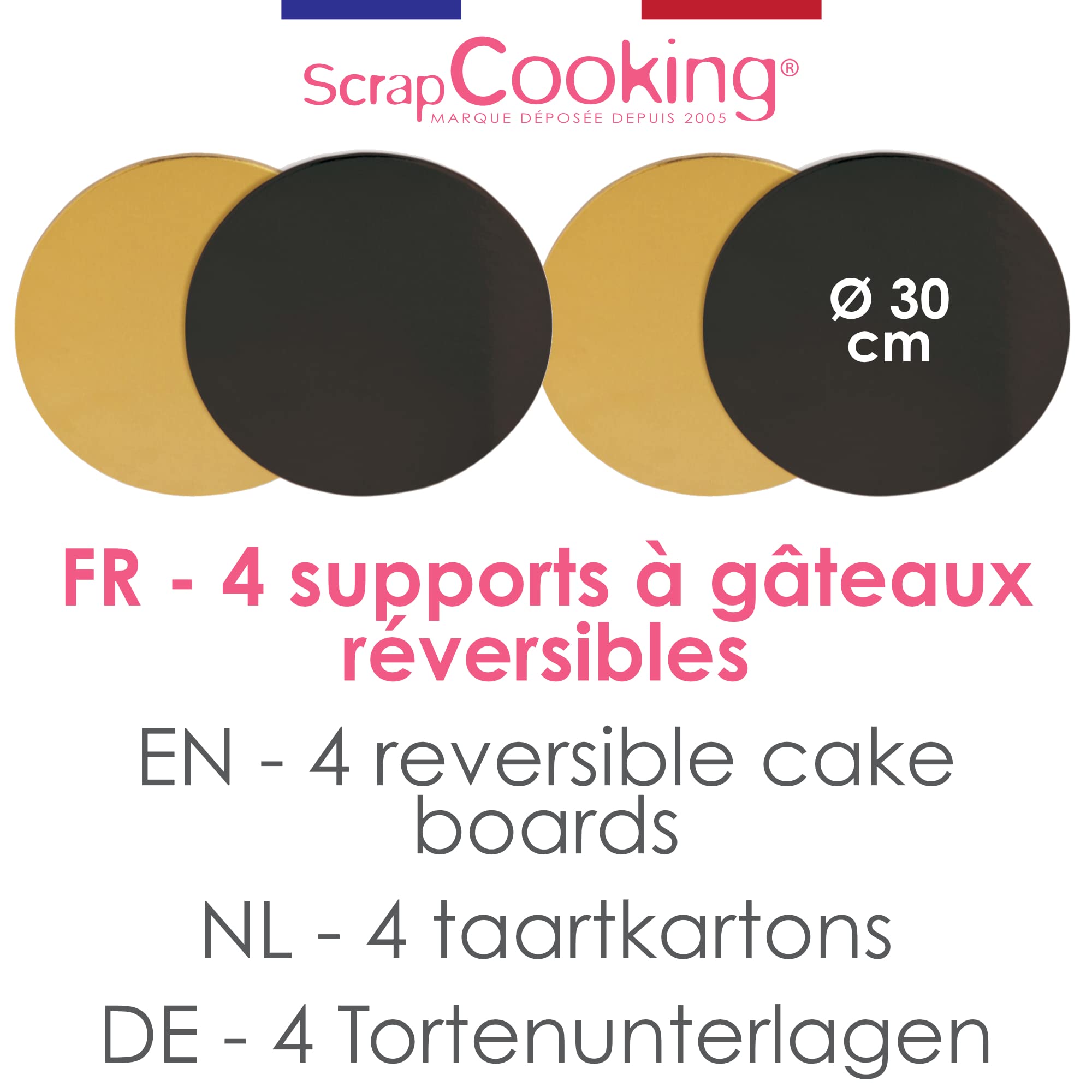 scrapcooking-mat-riel-5215-supports-g-teau-ronds-30-cm-x4 image 2