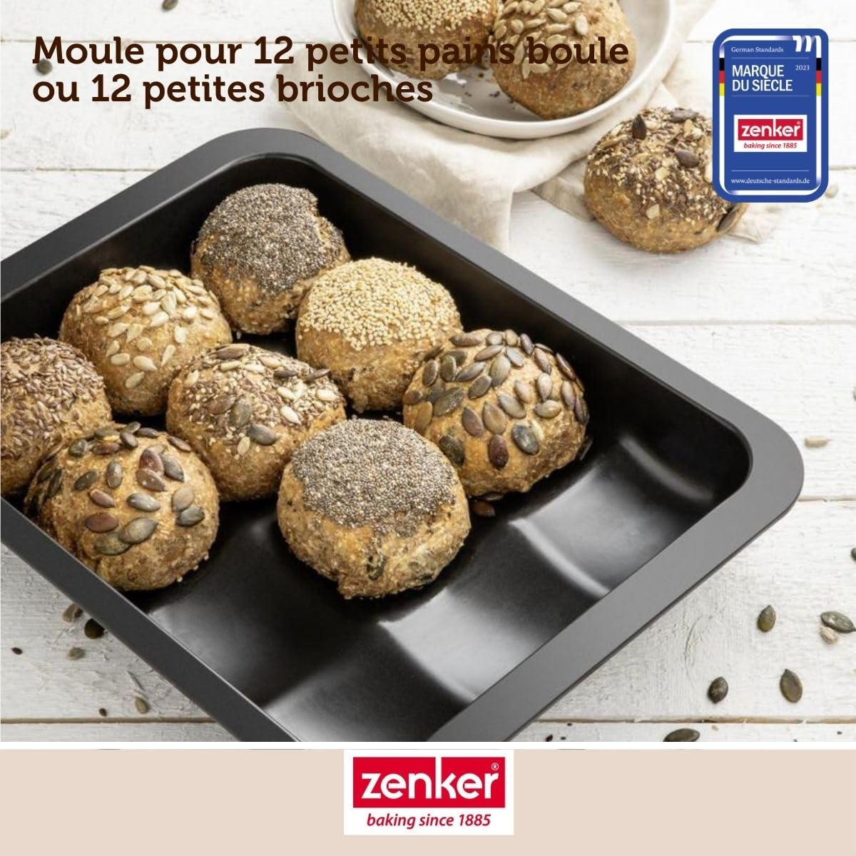 zenker-dein-brot-6517-moule-pain-acier-12-petits-pains image 2