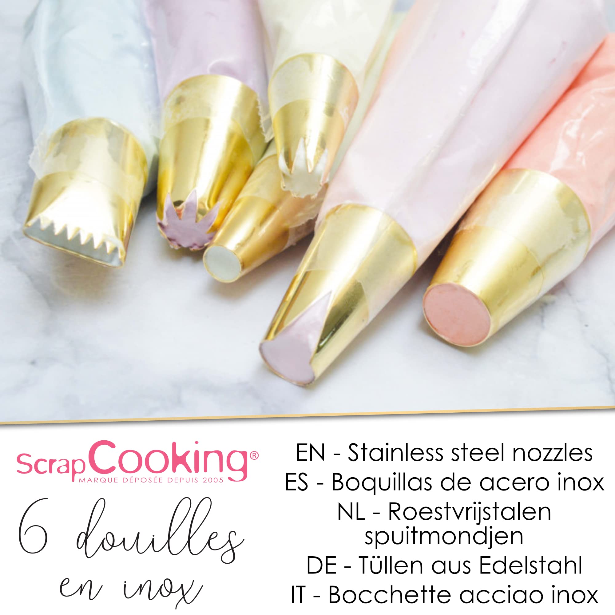 scrapcooking-mat-riel-coffret-6-douilles-dor-es-inox-p-tisserie image 2