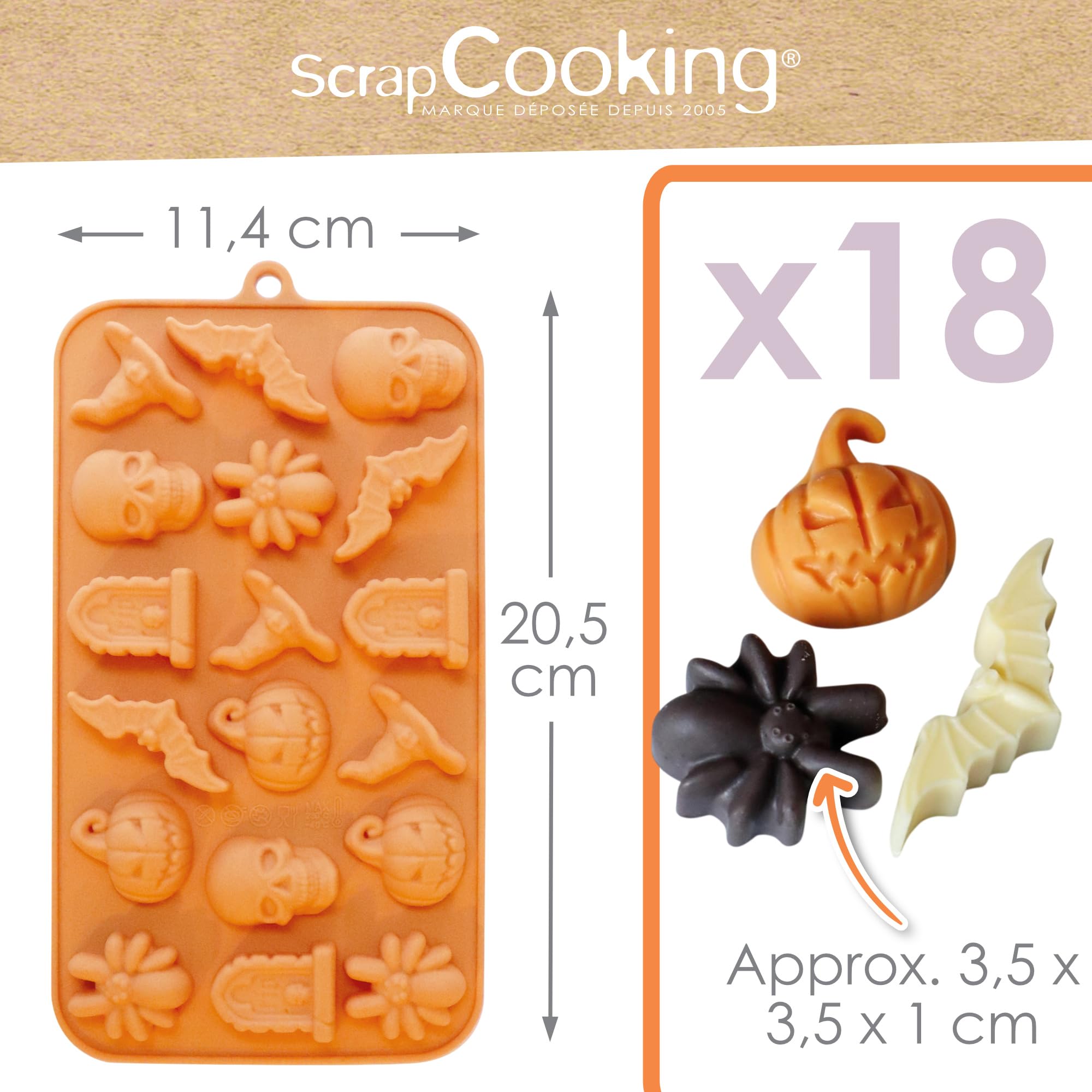 scrapcooking-moule-halloween-silicone-18-bonbons-orange image 3
