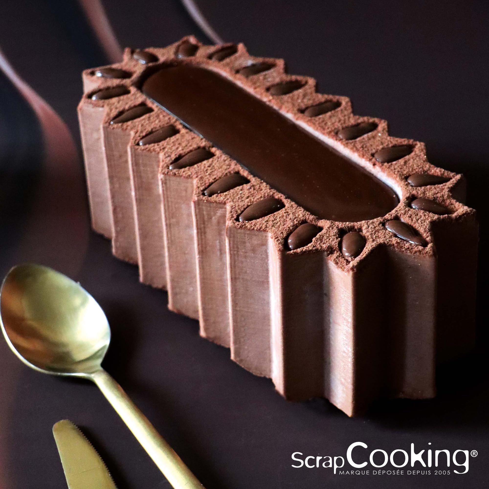 scrapcooking-marquise-2899-moule-silicone-b-che-cake-blanc image 7