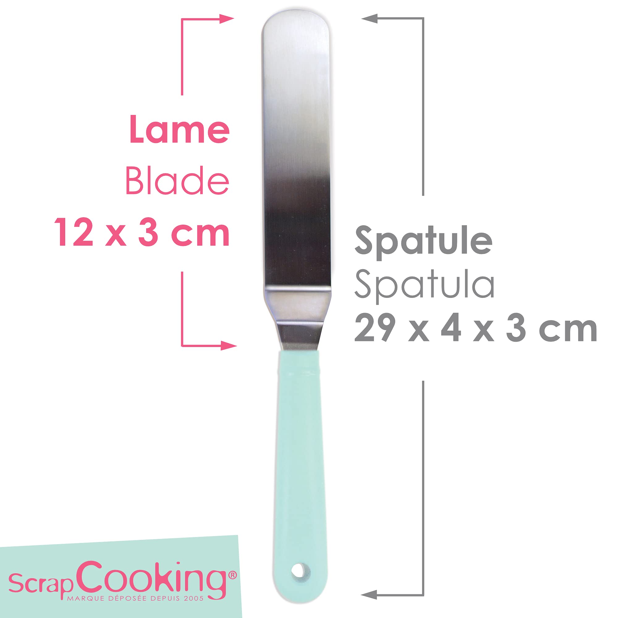 scrapcooking-mat-riel-5177-spatule-coud-e-inox-29-cm-vert-d-eau image 3