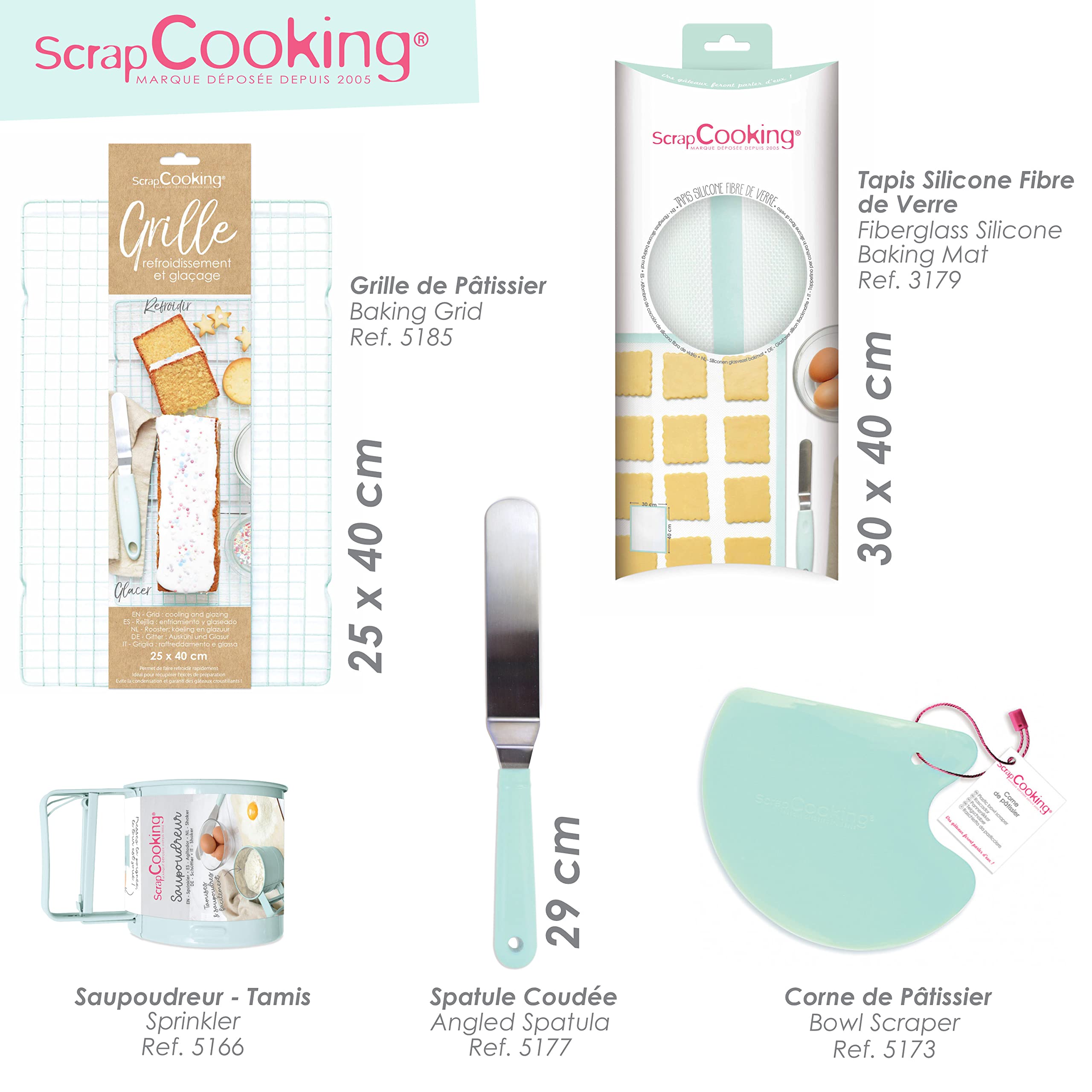 scrapcooking-mat-riel-5173-corne-p-tisserie-vert-d-eau image 7