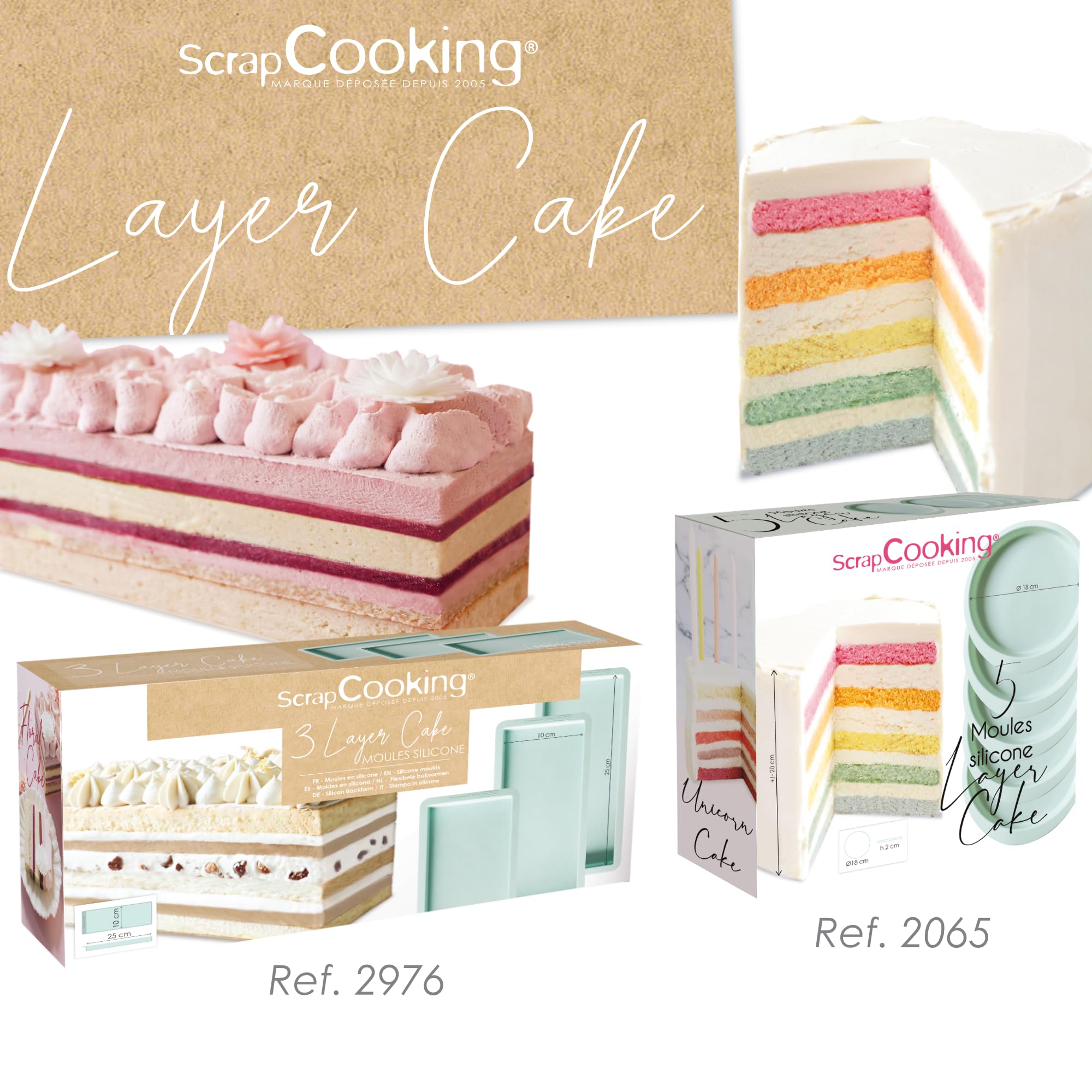 scrapcooking-moules-layer-cake-2976-silicone-25x10-cm-lot-3 image 8