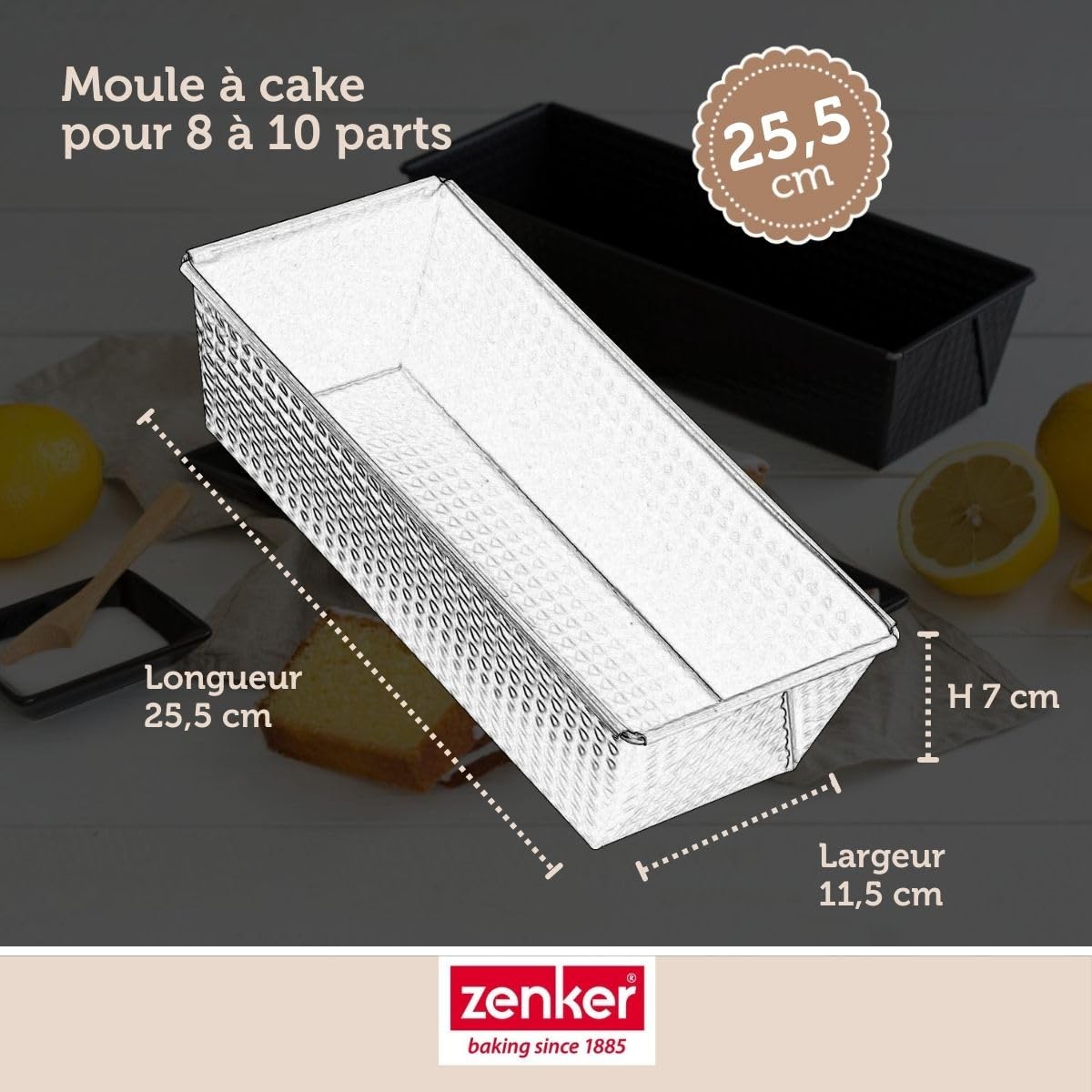 zenker-black-metallic-moule-cake-25-cm-noir-antiadh-sif image 3