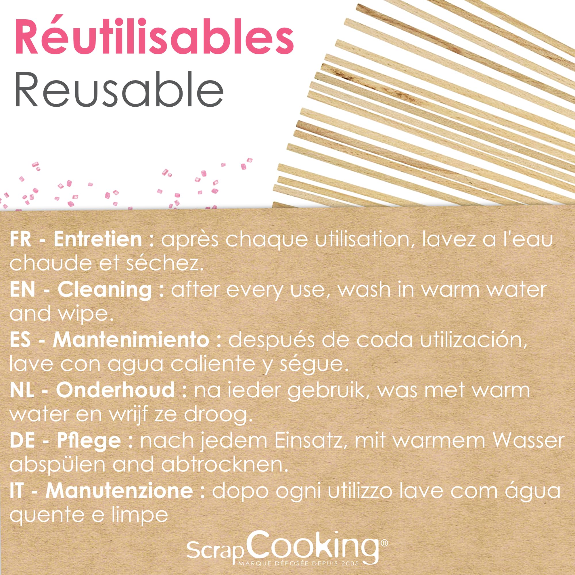 scrapcooking-mat-riel-5187-b-tonnets-bois-barbe-papa-28cm-x25 image 5