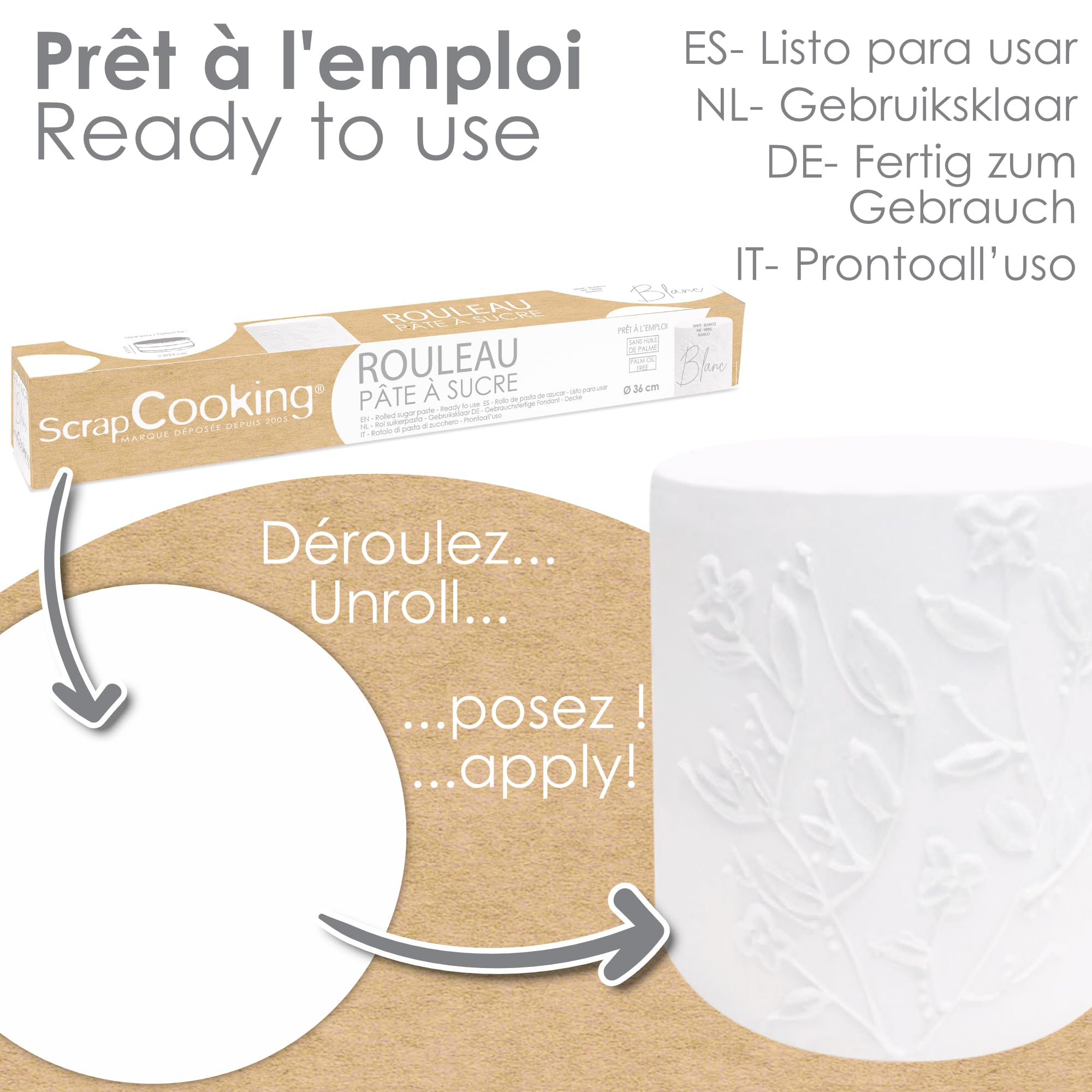 scrapcooking-p-tes-sucre-7260-rouleau-blanc-36-cm-430-g image 3