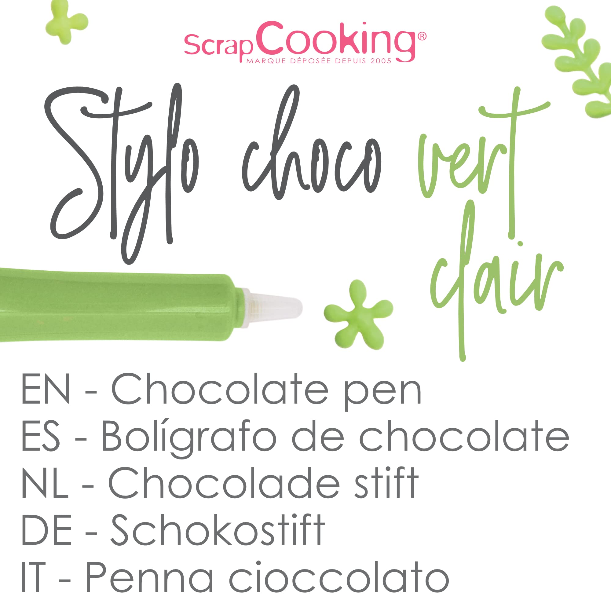 scrapcooking-stylo-choco-vert-clair-25g-d-cor-alimentaire-6805 image 2