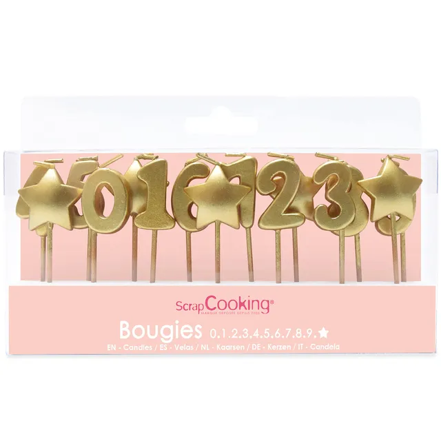 scrapcooking-d-corations-bougies-chiffres-dor-s-8-cm-lot-15 image 1