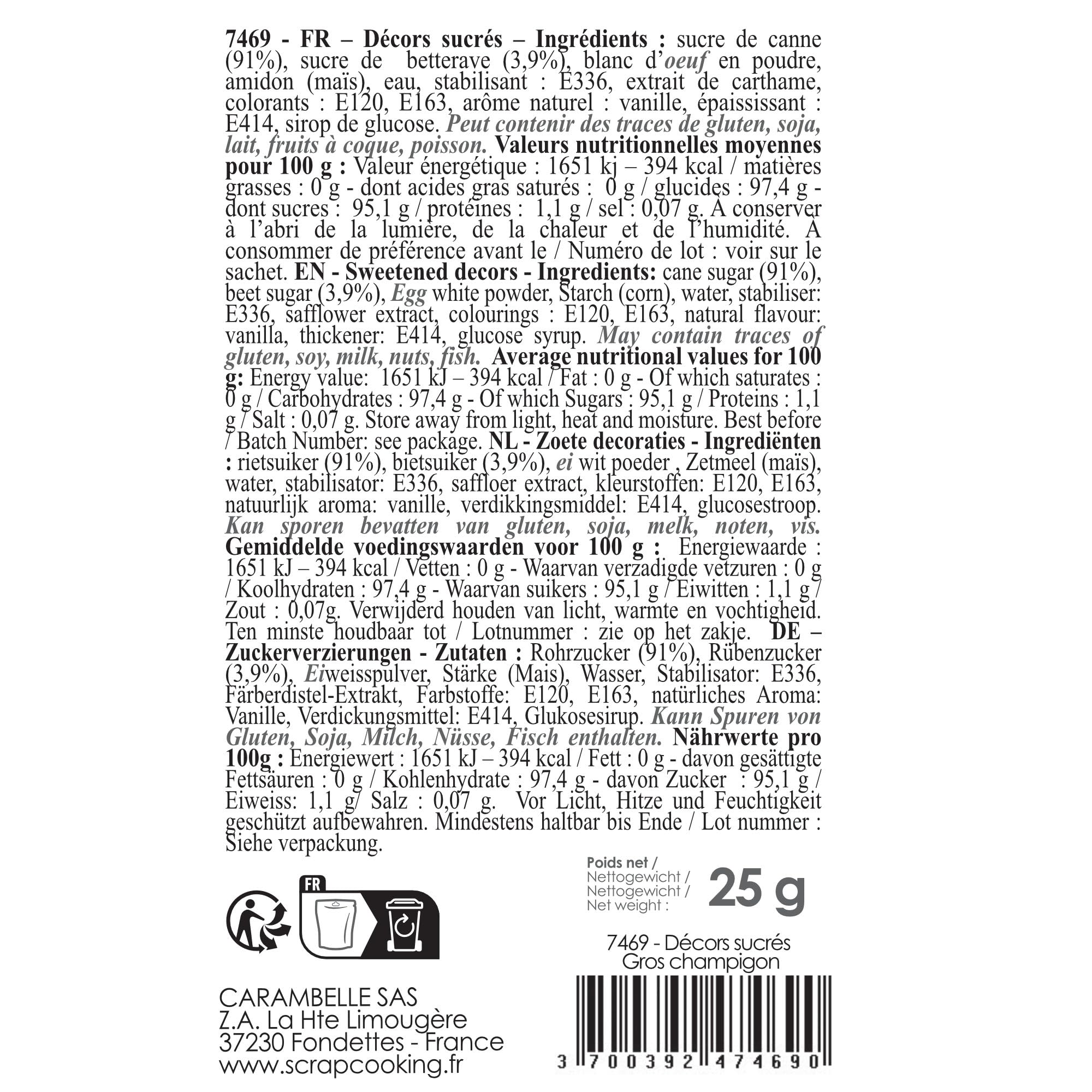 scrapcooking-d-corations-d-cors-sucr-s-gros-champignons-25-g image 8