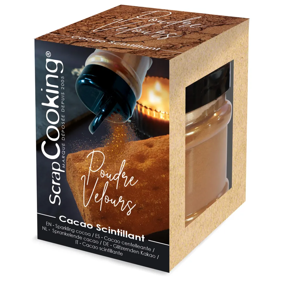 scrapcooking-d-corations-poudre-velours-cacao-scintillant-80g image 1