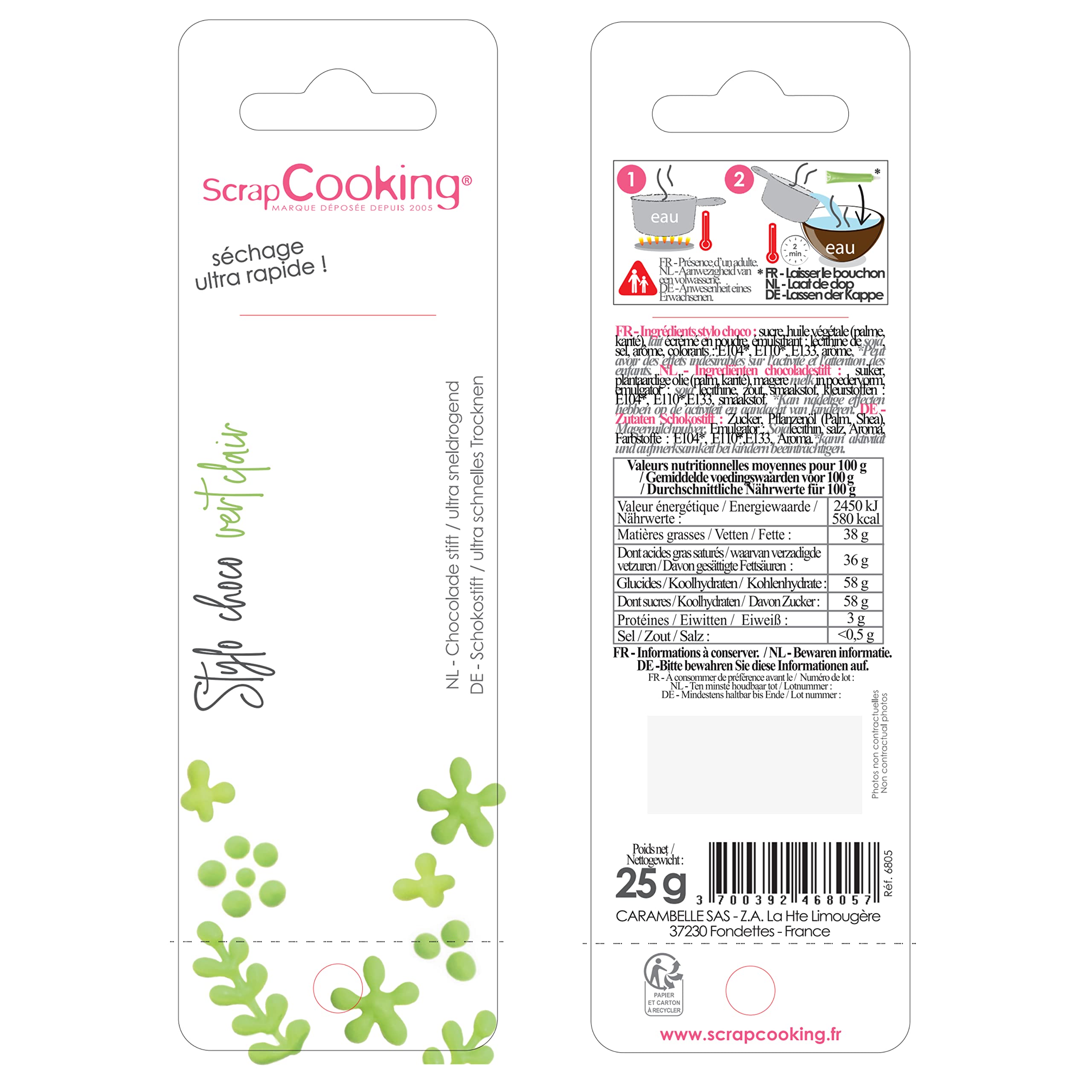 scrapcooking-stylo-choco-vert-clair-25g-d-cor-alimentaire-6805 image 8