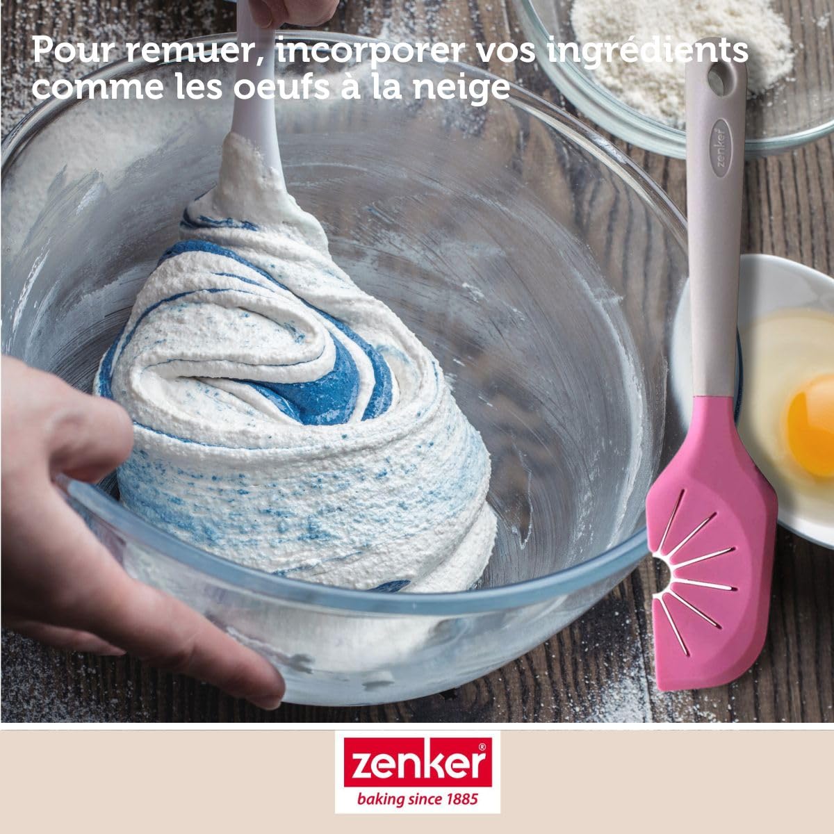 zenker-patisserie-spatule-2-en-1-27-cm-rose-silicone image 4