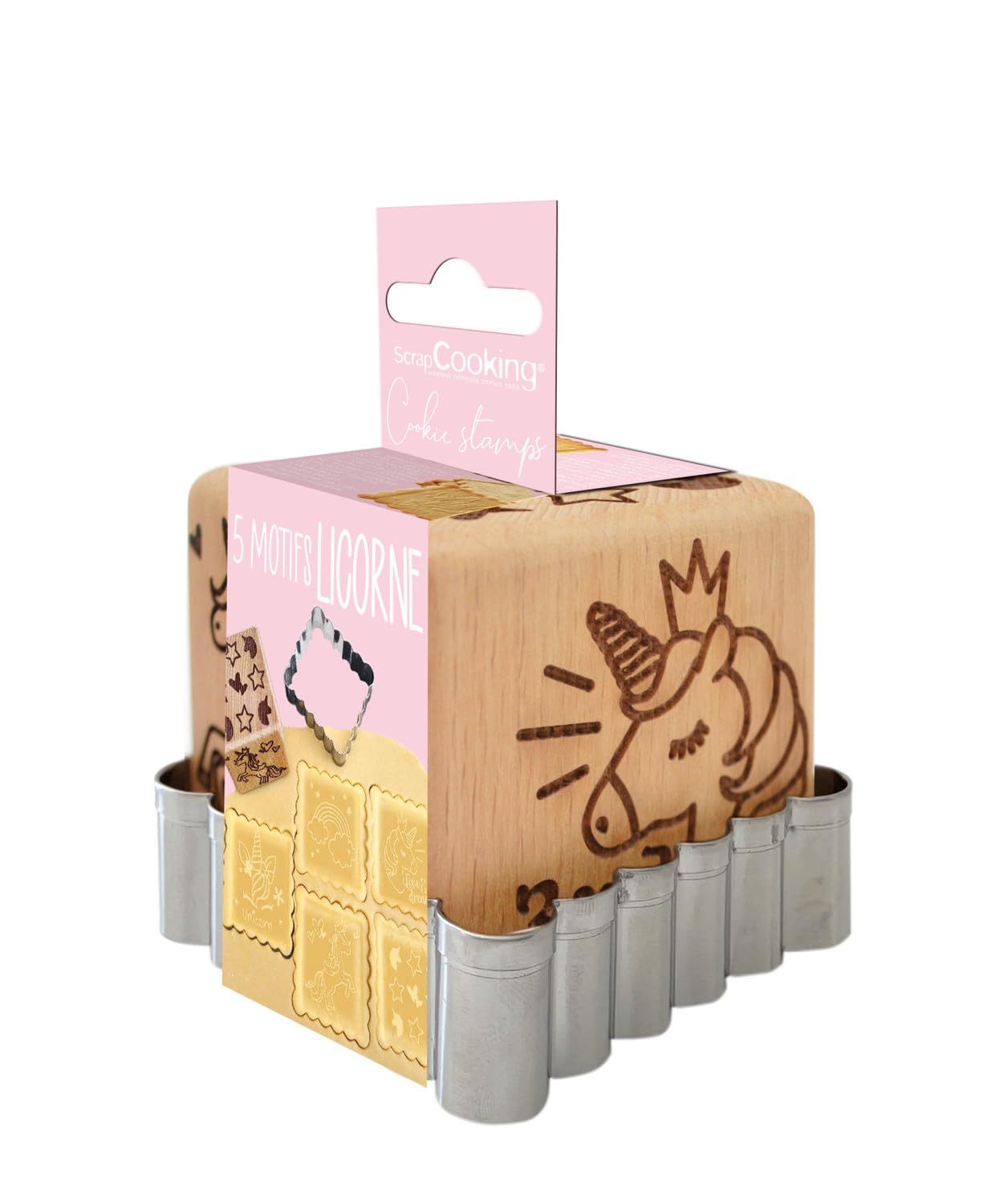 scrapcooking-tampon-bois-no-l-emporte-pi-ce-biscuits-5-motifs image 5