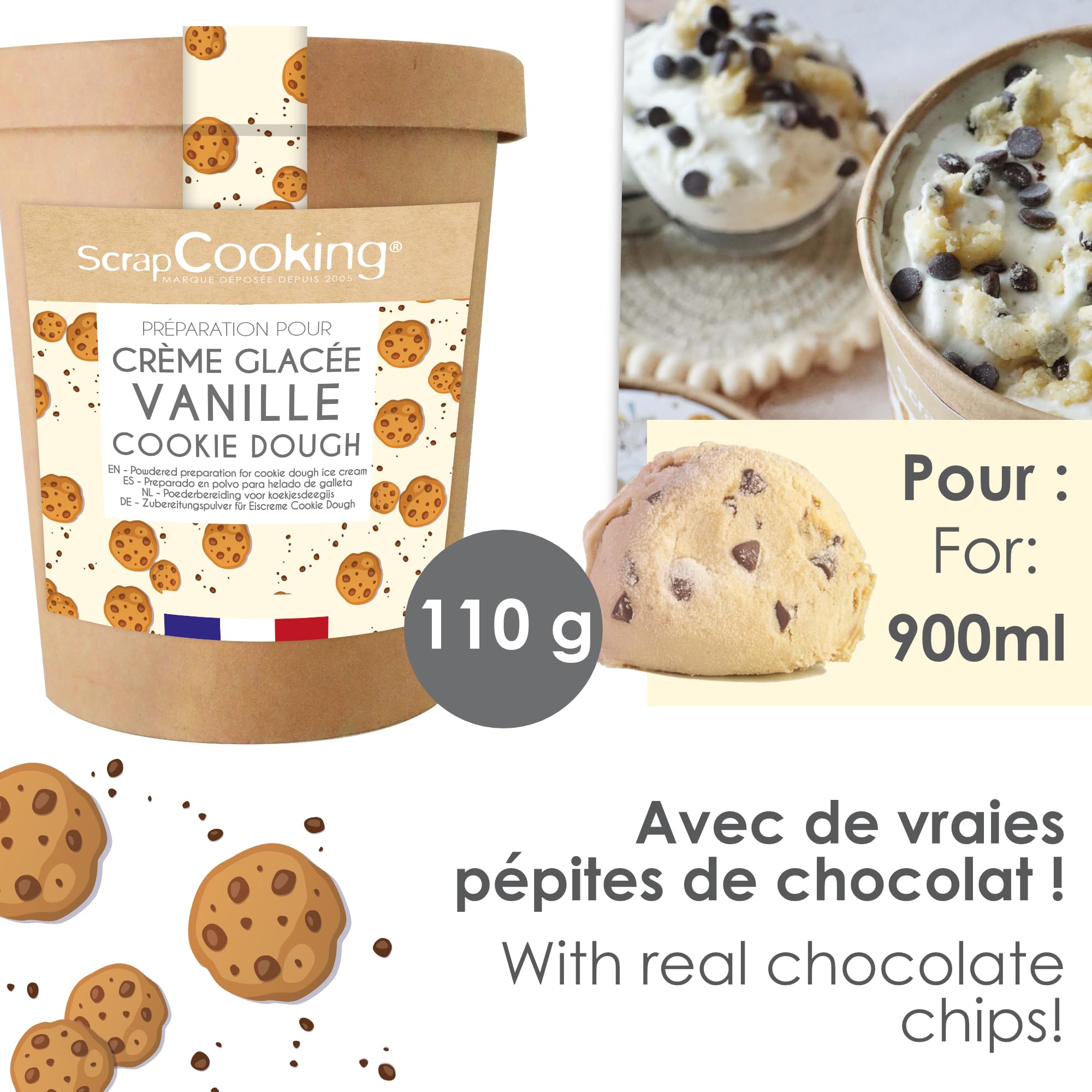 scrapcooking-ingr-dients-pr-paration-glace-vanille-cookie-dough-110-g image 5