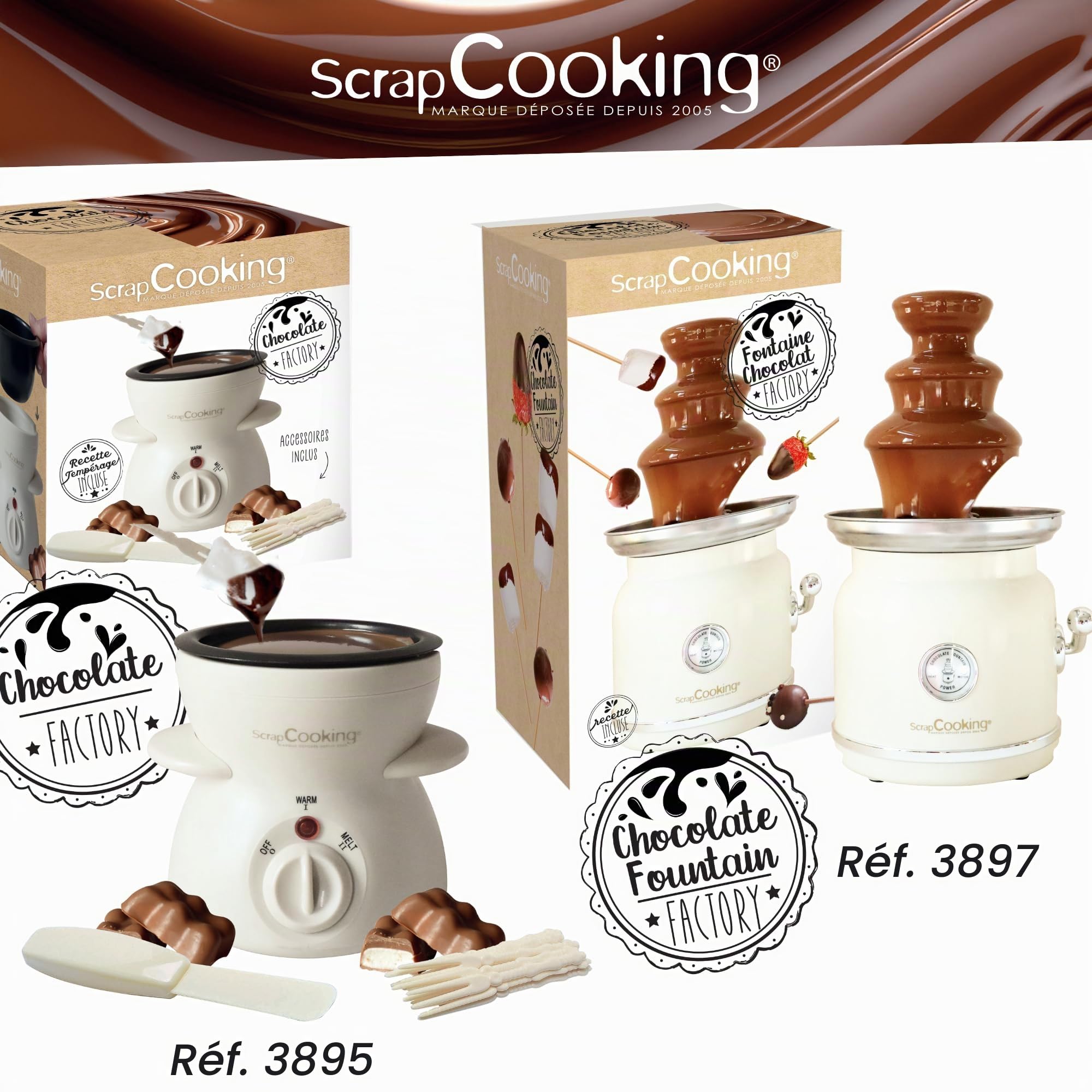 scrapcooking-appareils-chocolate-factory-fondue-chocolat-25-w-2-4-pers image 8
