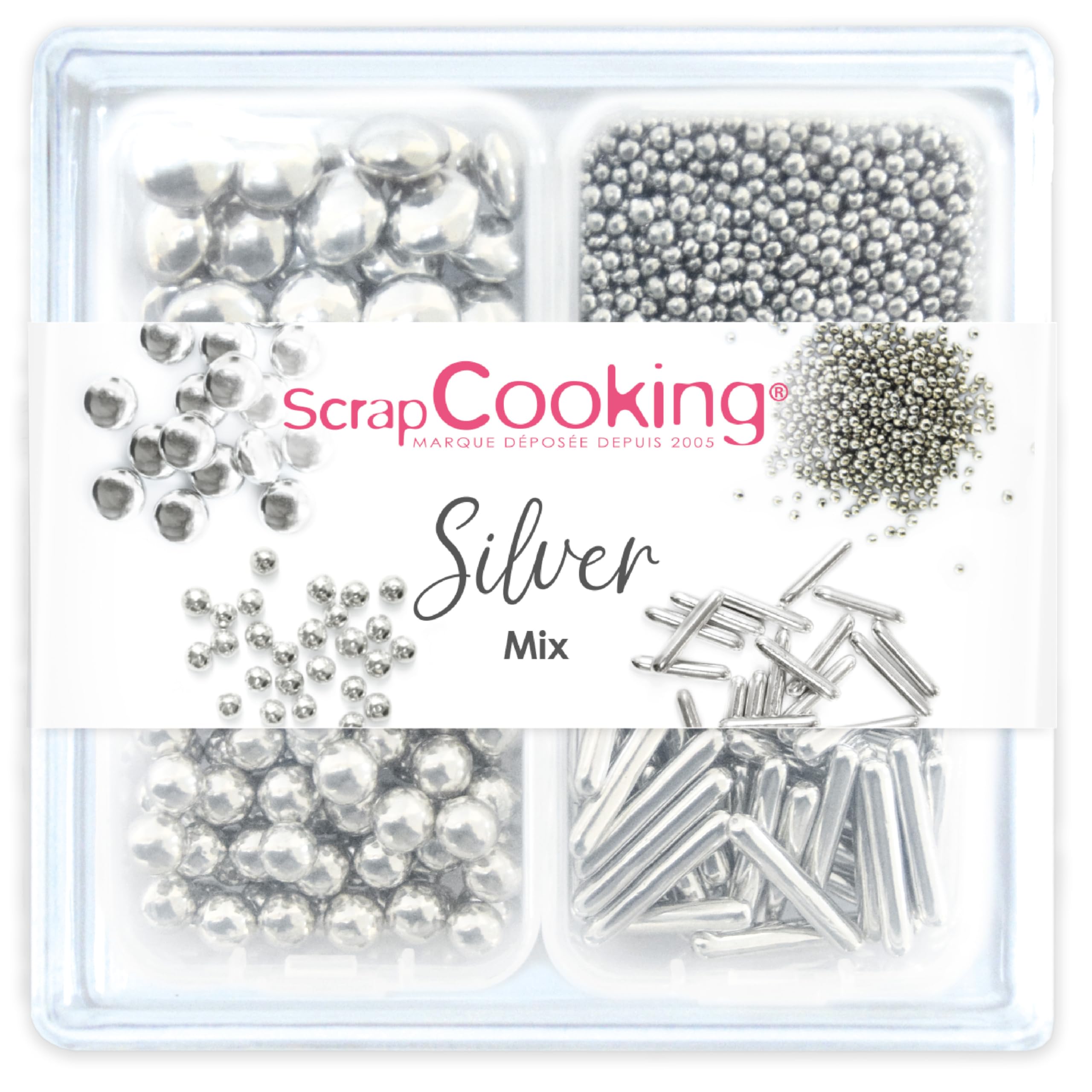 scrapcooking-d-corations-silver-mix-d-cors-sucr-s-63-g image 1
