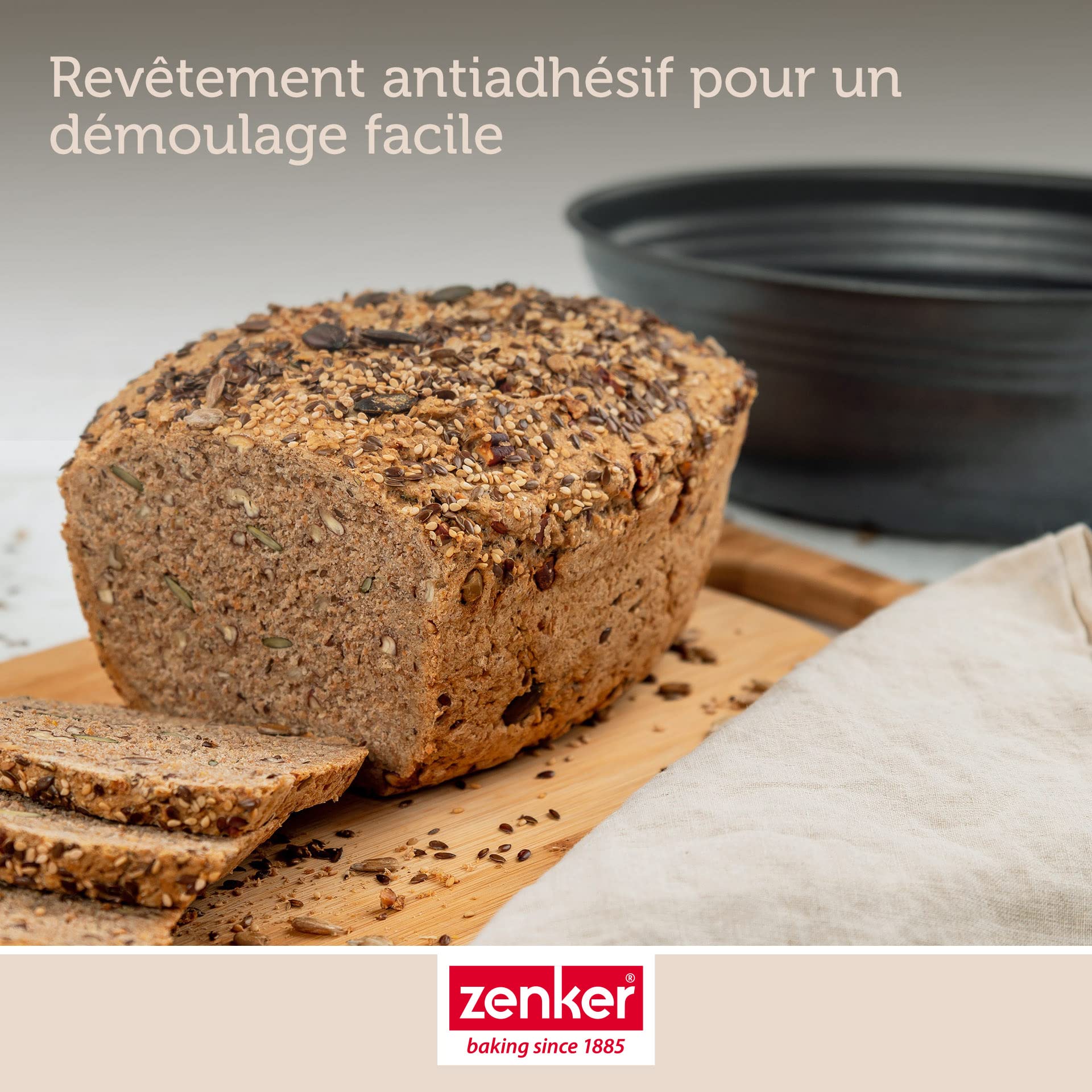 zenker-dein-brot-6520-moule-pain-ovale-noir-26-cm-acier image 7