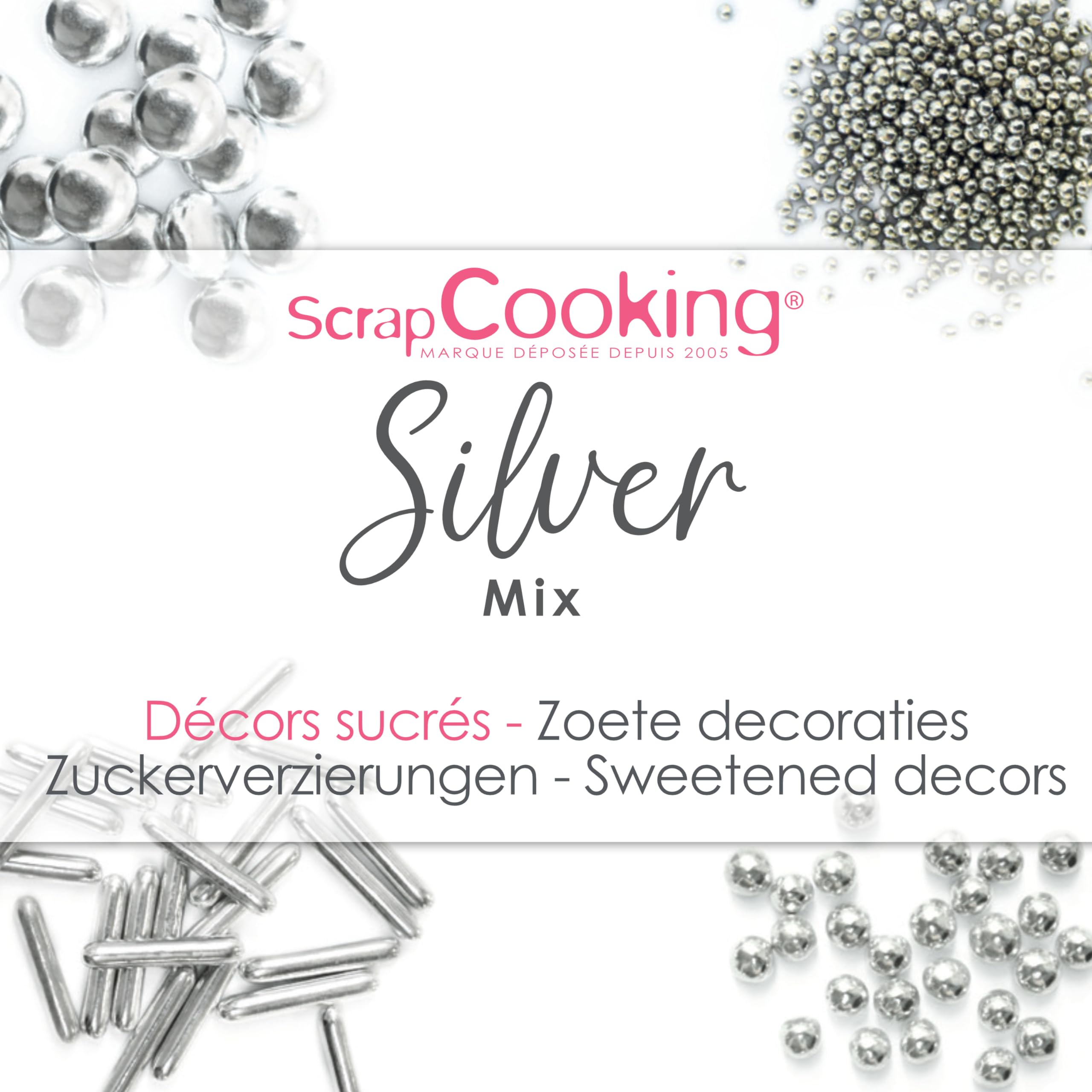 scrapcooking-d-corations-silver-mix-d-cors-sucr-s-63-g image 2