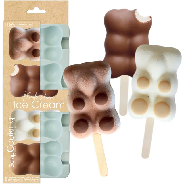 scrapcooking-moules-6770-moule-glace-oursons-silicone-x4 image 1