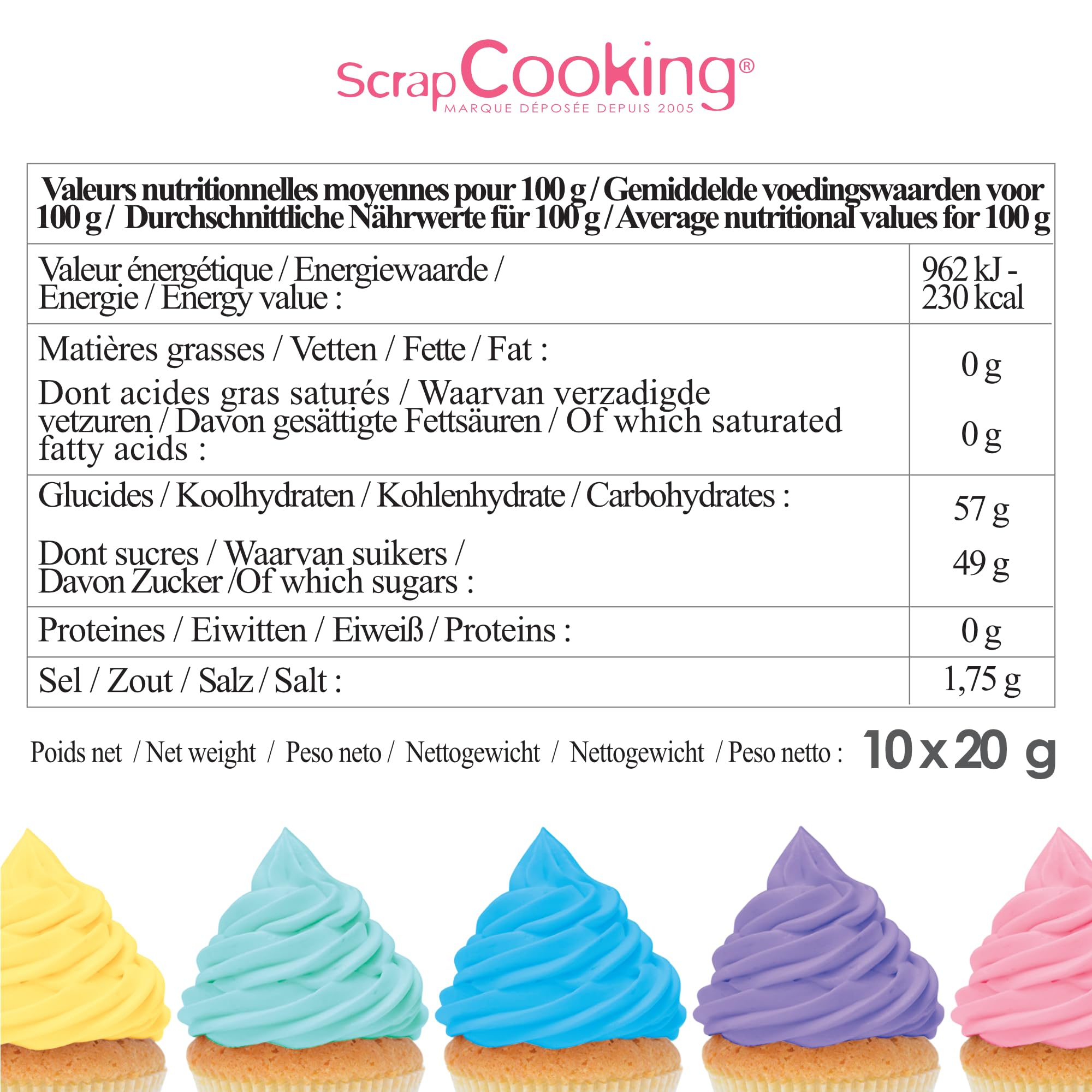 scrapcooking-colorants-coffret-10-gels-10x20-g-7124 image 2