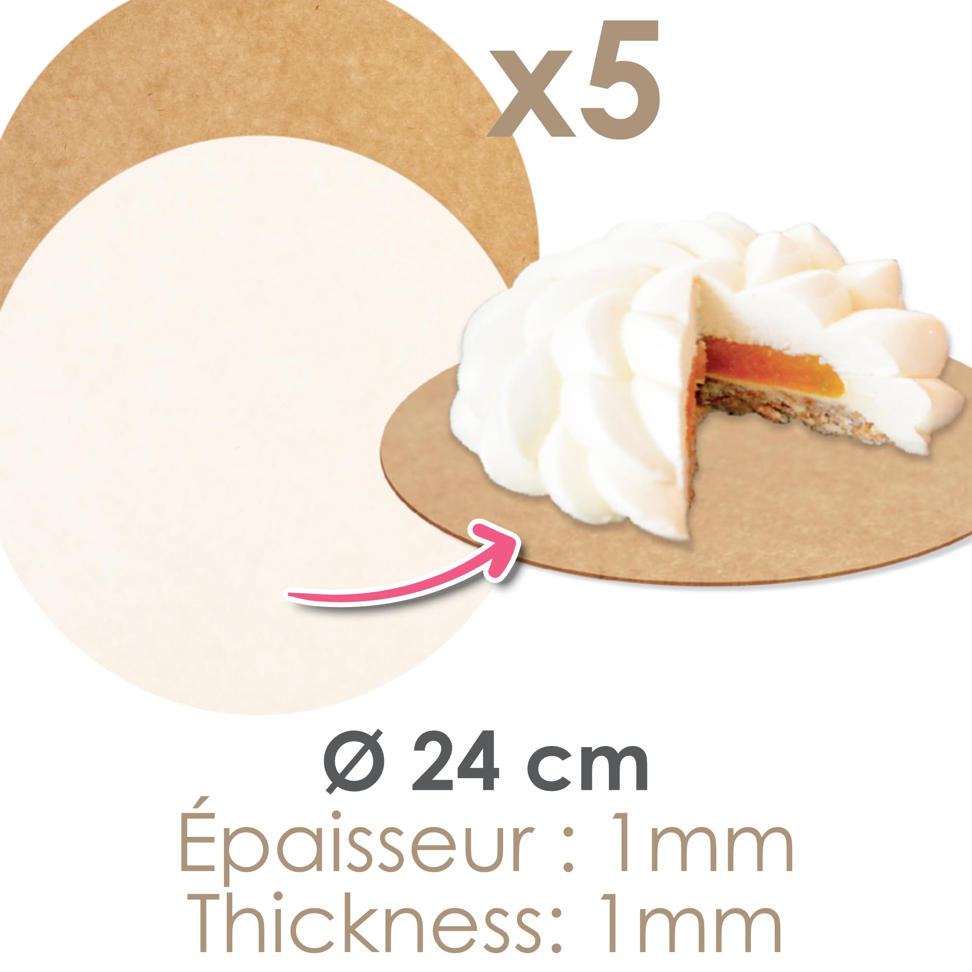 scrapcooking-mat-riel-supports-g-teaux-24-cm-lot-de-5 image 3