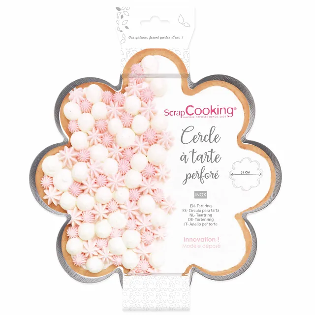 scrapcooking-moules-cercle-marguerite-perfor-30cm-inox-1321 image 1