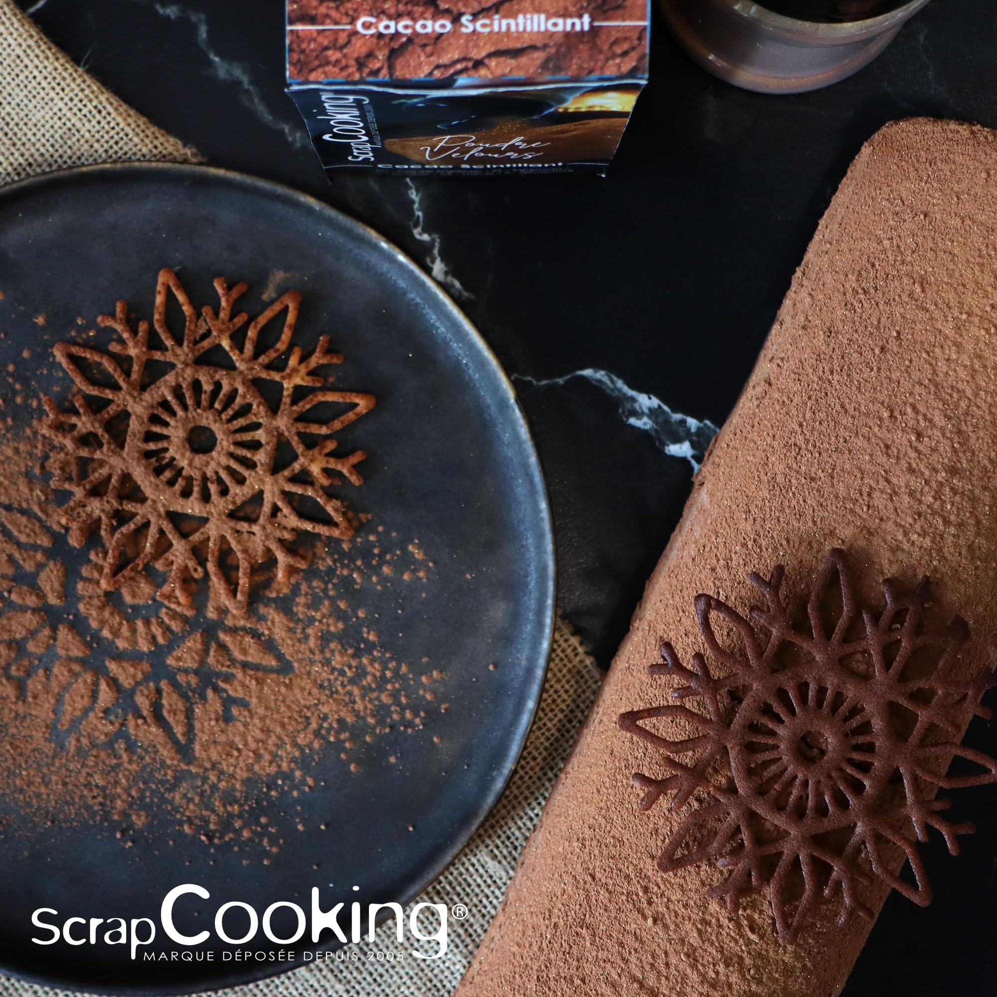 scrapcooking-d-corations-poudre-velours-cacao-scintillant-80g image 4