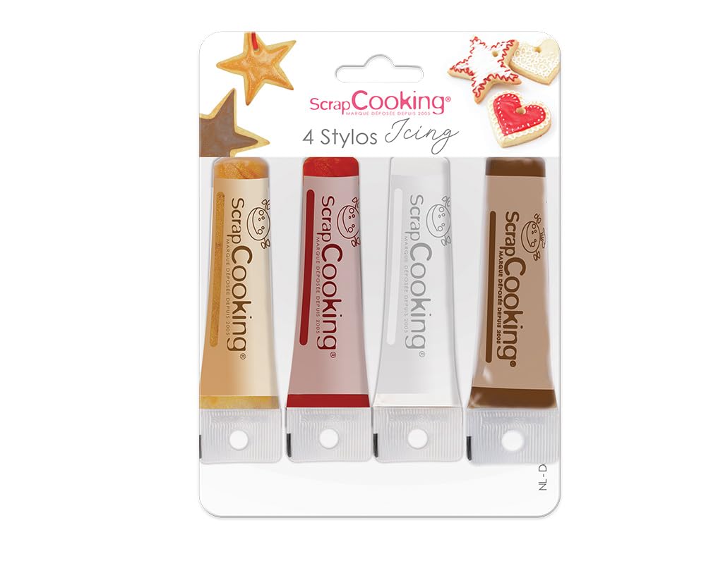 scrapcooking-stylos-icing-x4-or-choco-blanc-rouge-comestible image 1