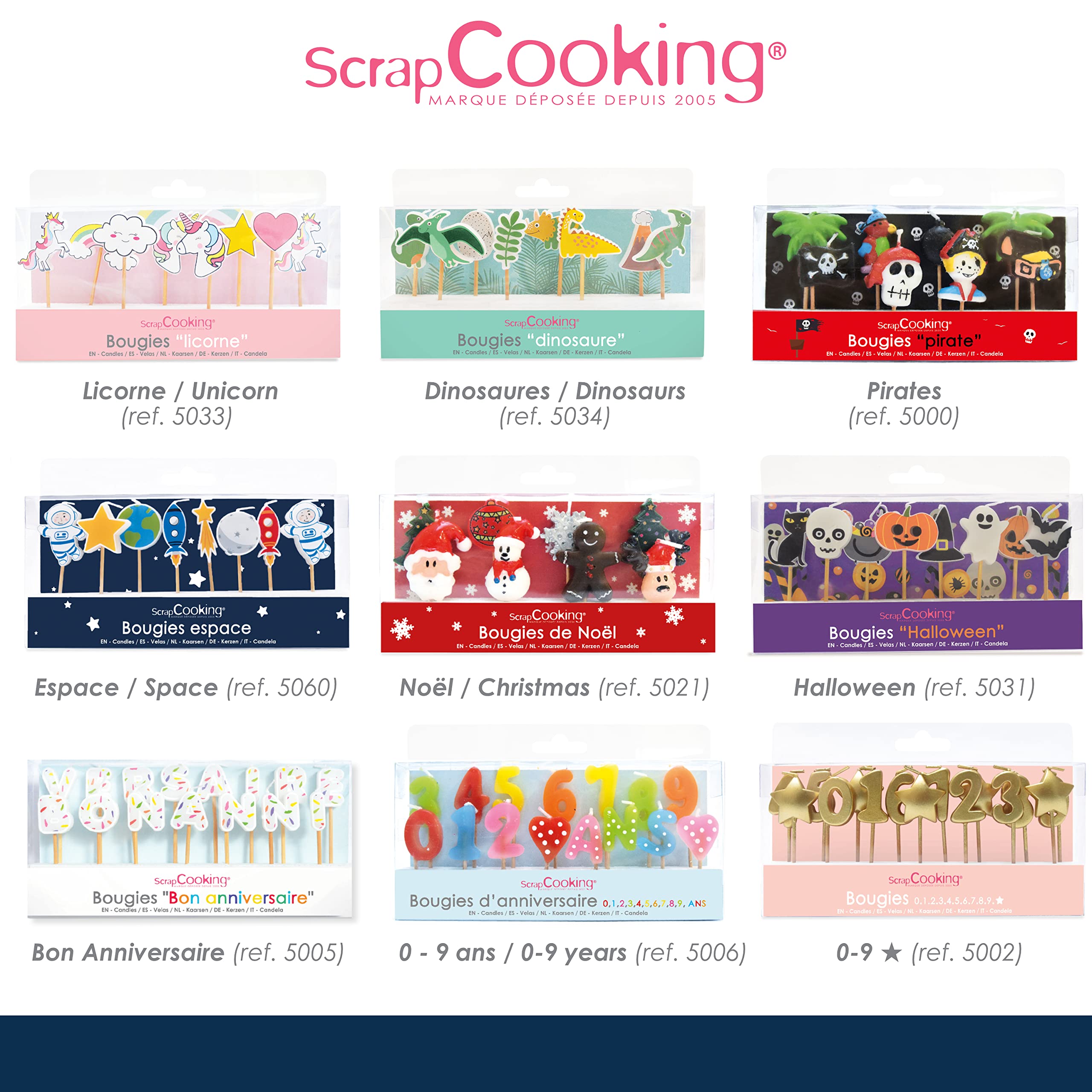 scrapcooking-d-corations-kit-8-bougies-espace-5060-g-teau-paraffine image 8