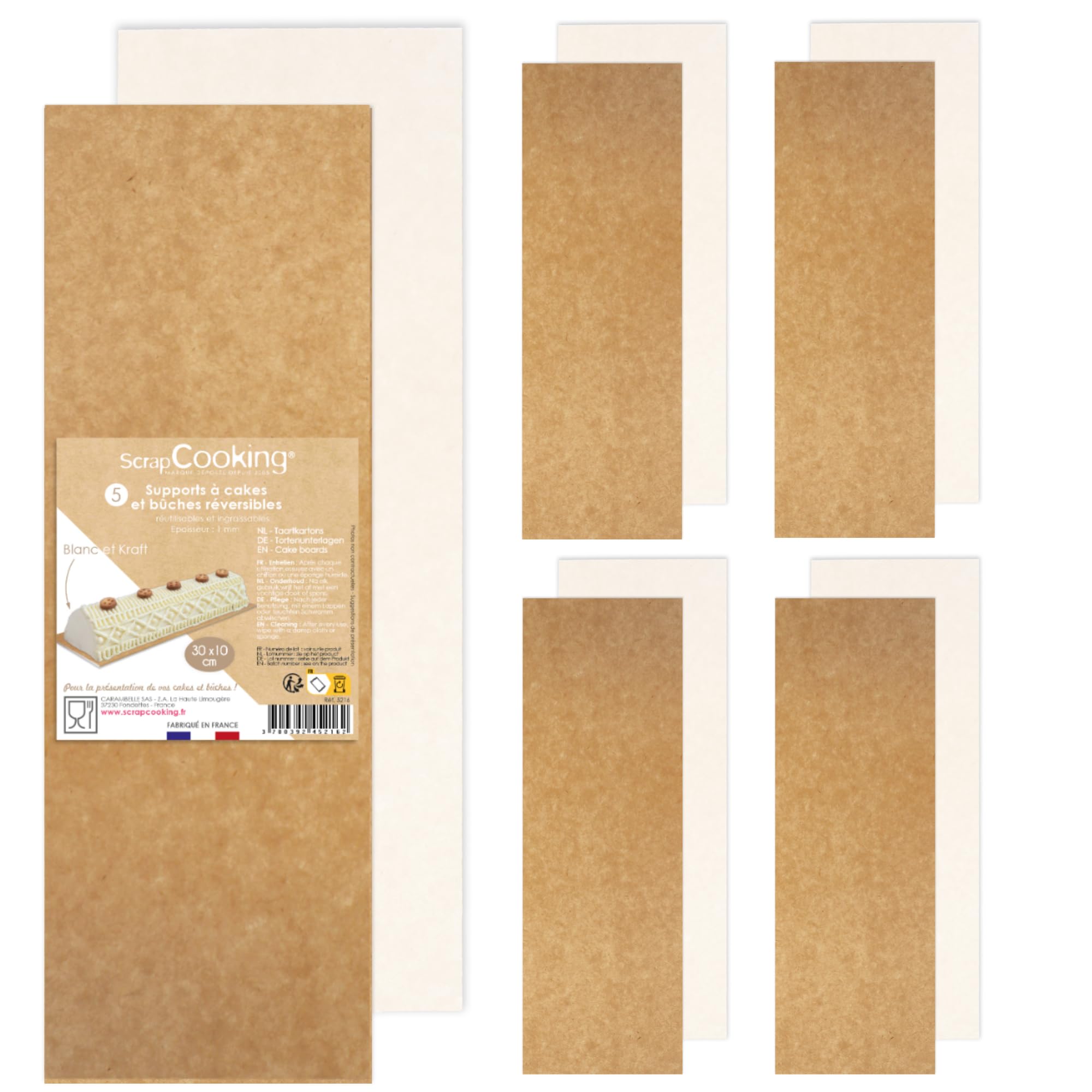 scrapcooking-mat-riel-5216-supports-b-ches-30x10-cm-lot-5 image 1