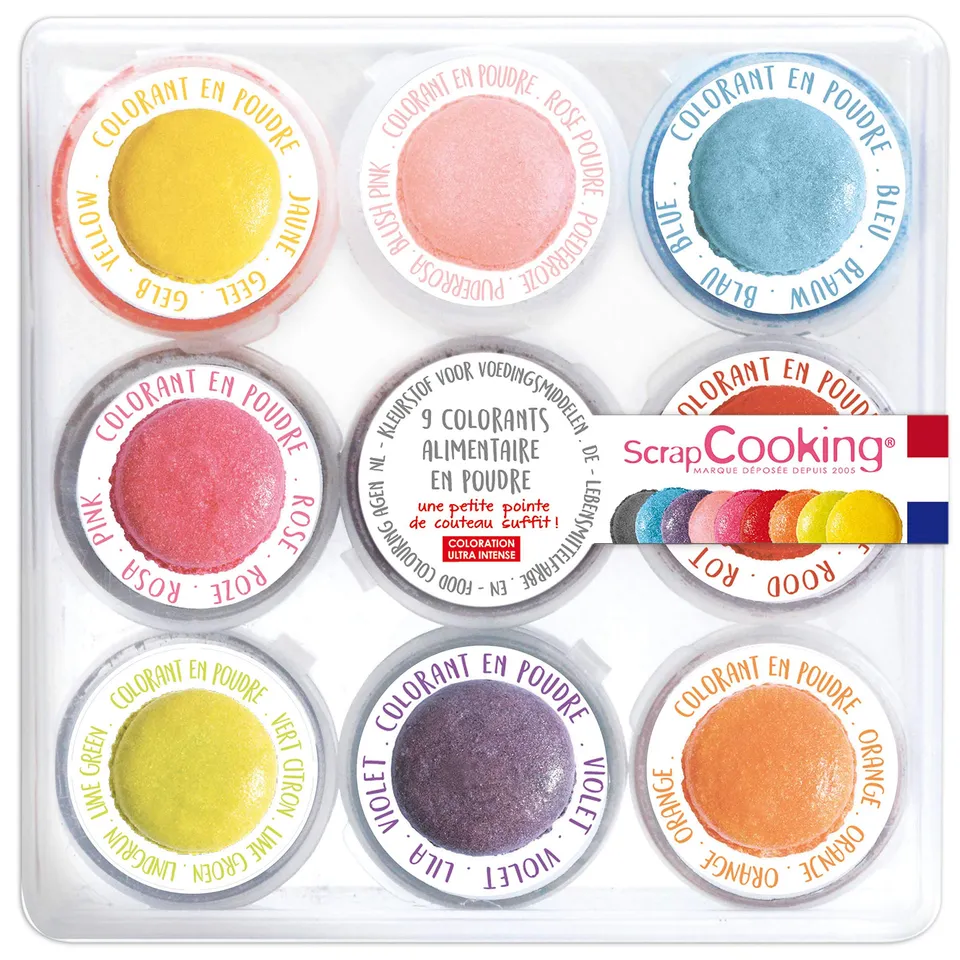 scrapcooking-colorants-4270-colorant-poudre-couleurs-vives-9-pots image 1