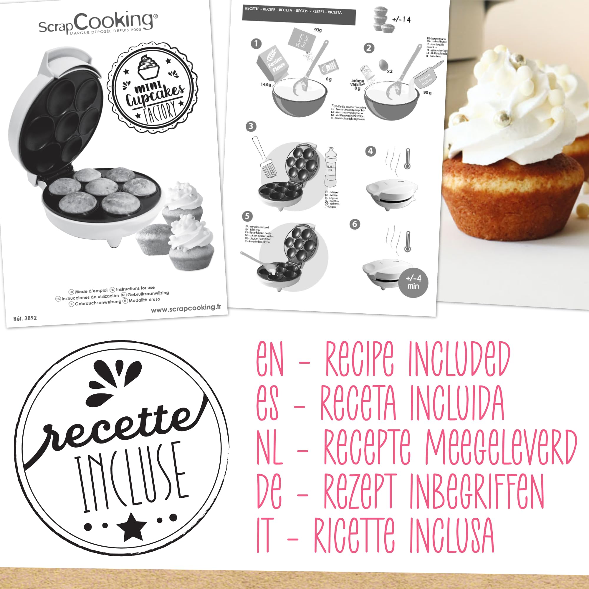 scrapcooking-appareils-mini-cupcakes-factory-3892-machine-blanc image 6