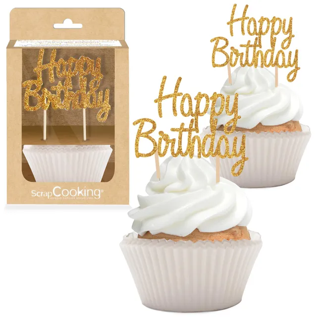 scrapcooking-d-corations-4907-kit-cupcakes-happy-birthday-dor image 1