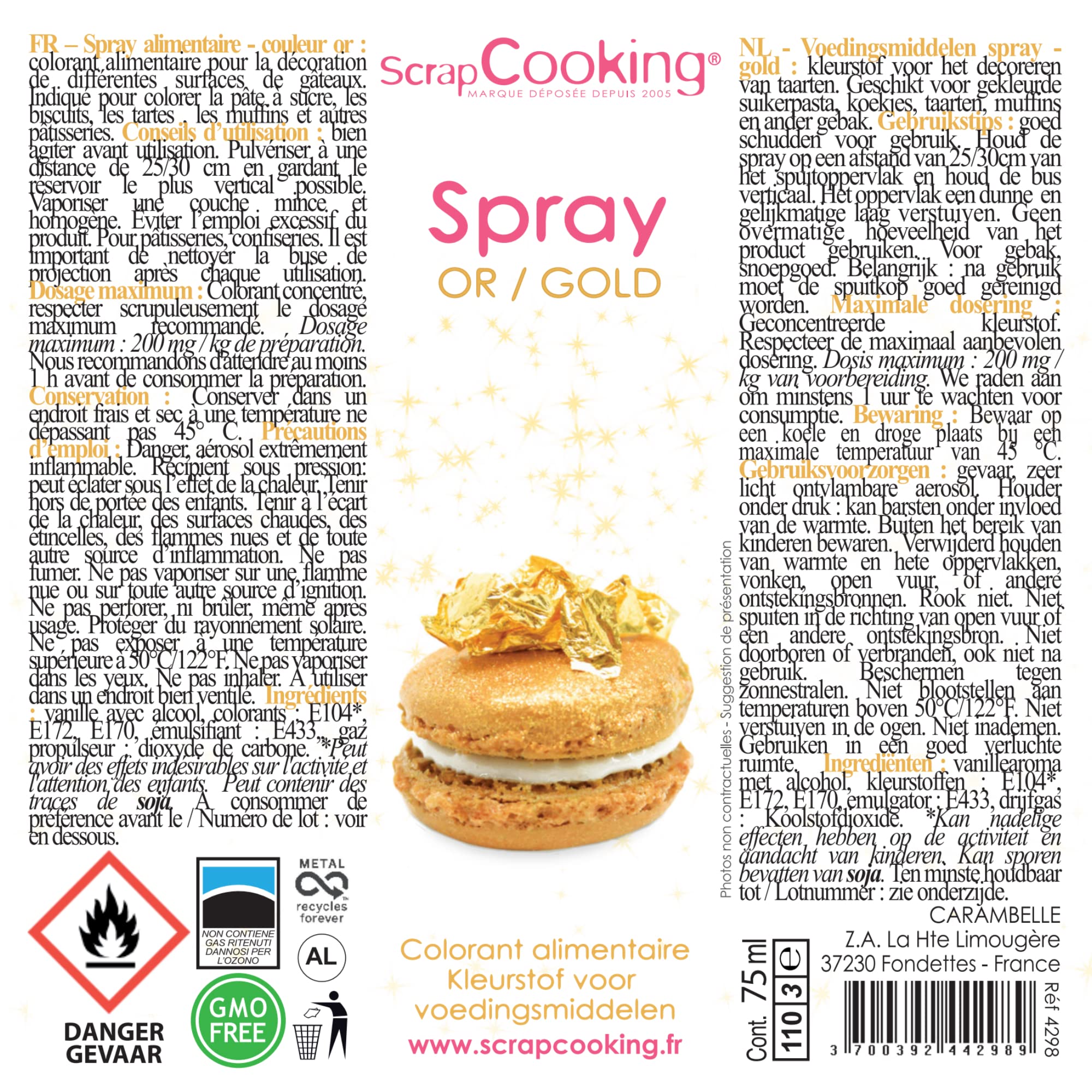 scrapcooking-colorants-spray-or-75-ml-surface-comestible image 2