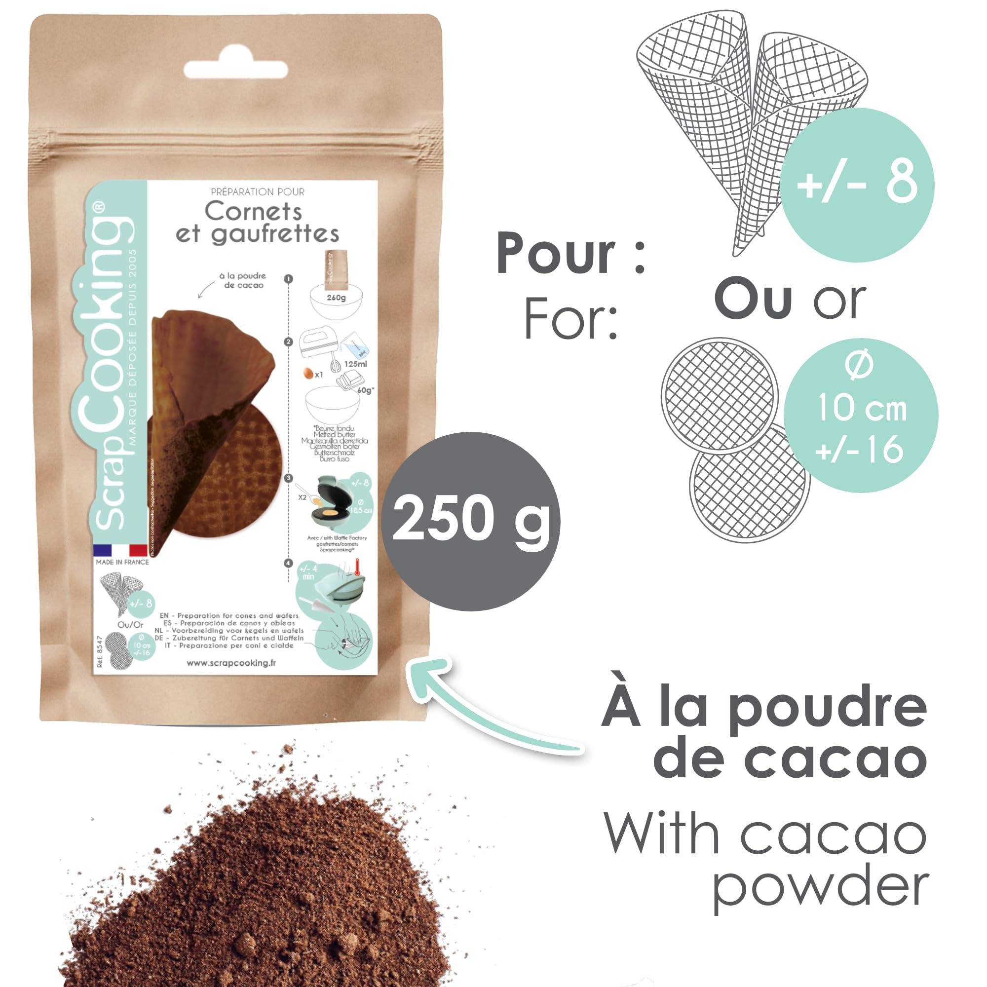 scrapcooking-ingr-dients-8547-pr-paration-cornets-chocolat-260-g image 5
