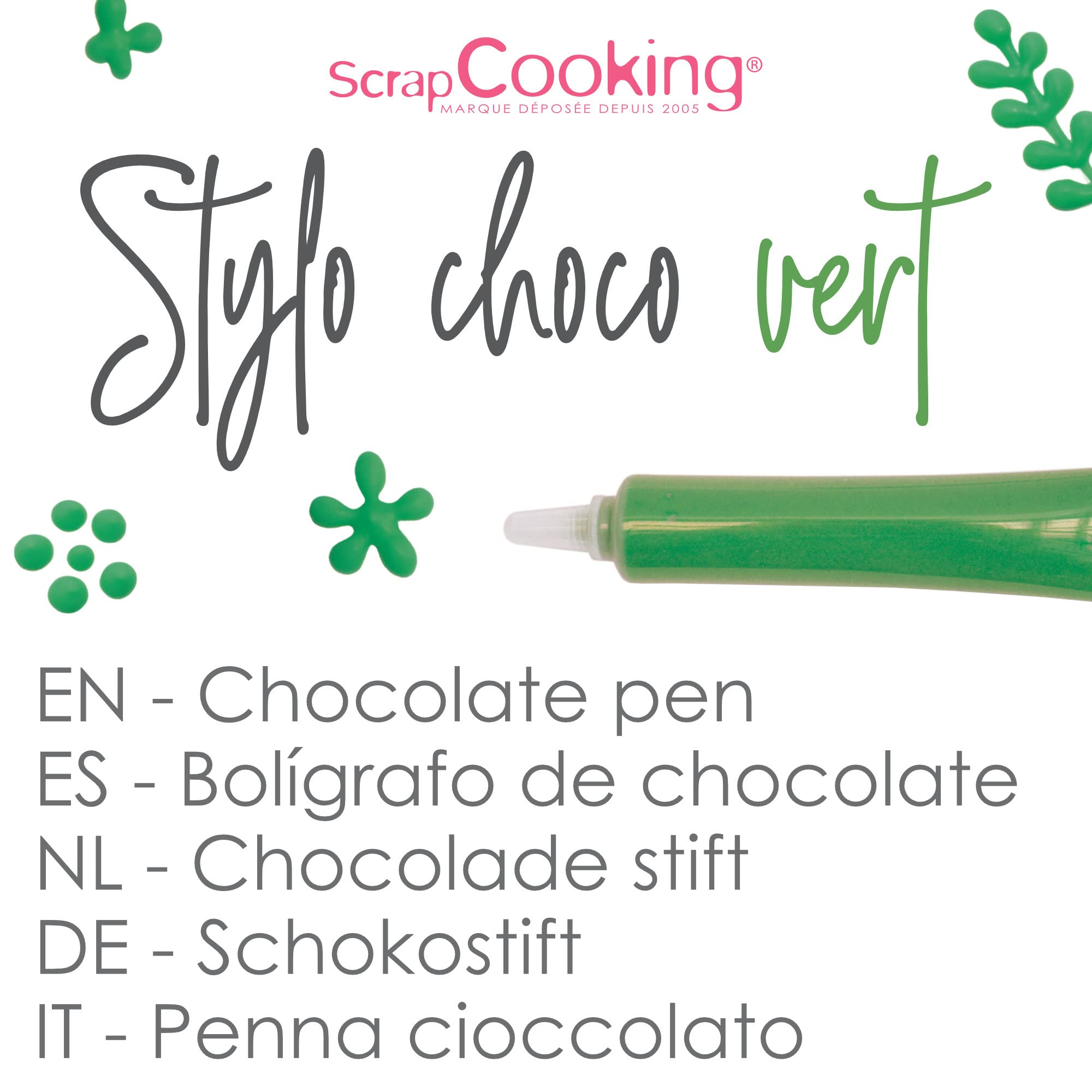 scrapcooking-d-corations-stylo-choco-vert-25g image 3