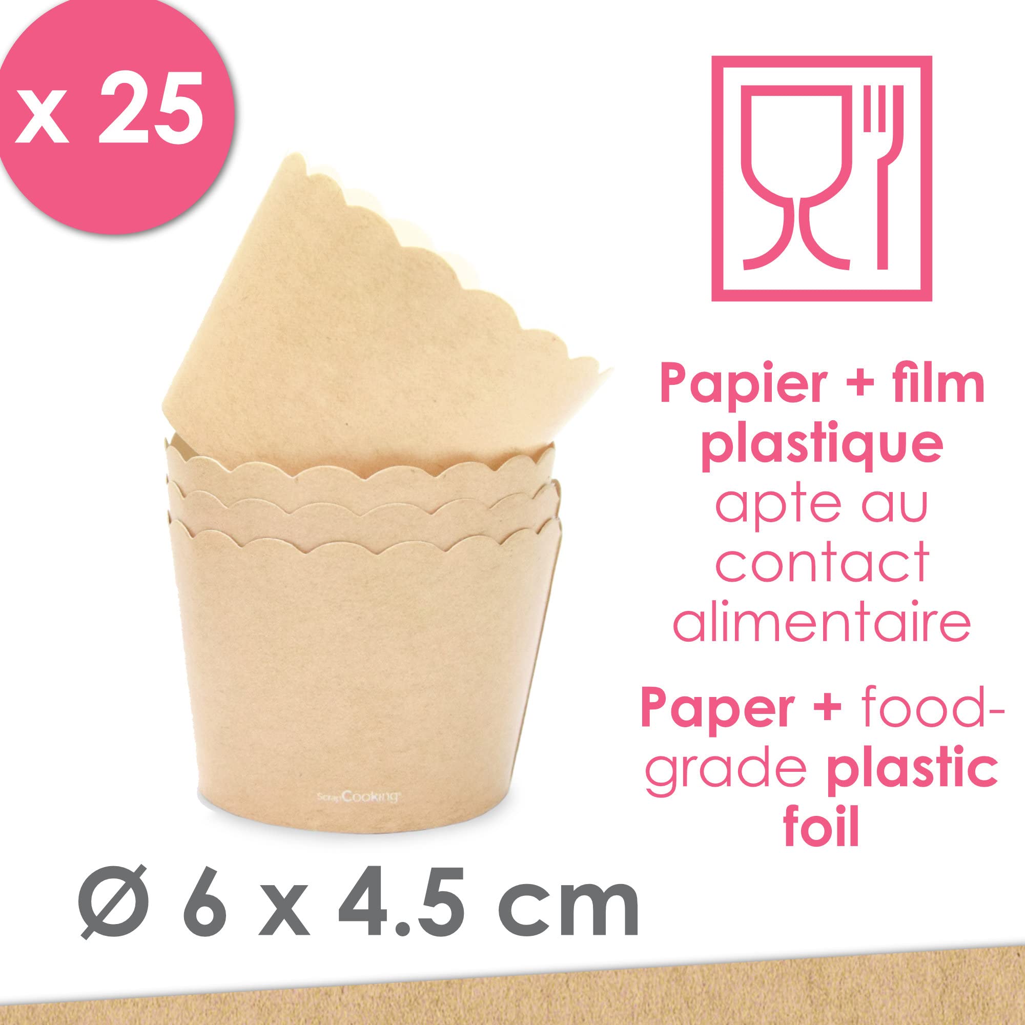 scrapcooking-mat-riel-25-caissettes-5079-moules-cupcakes-kraft image 3