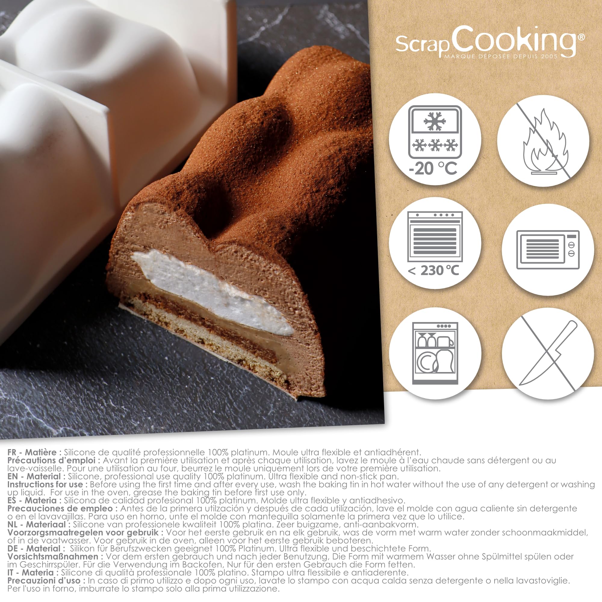 scrapcooking-moules-2898-moule-silicone-ourson-blanc-22-cm image 5