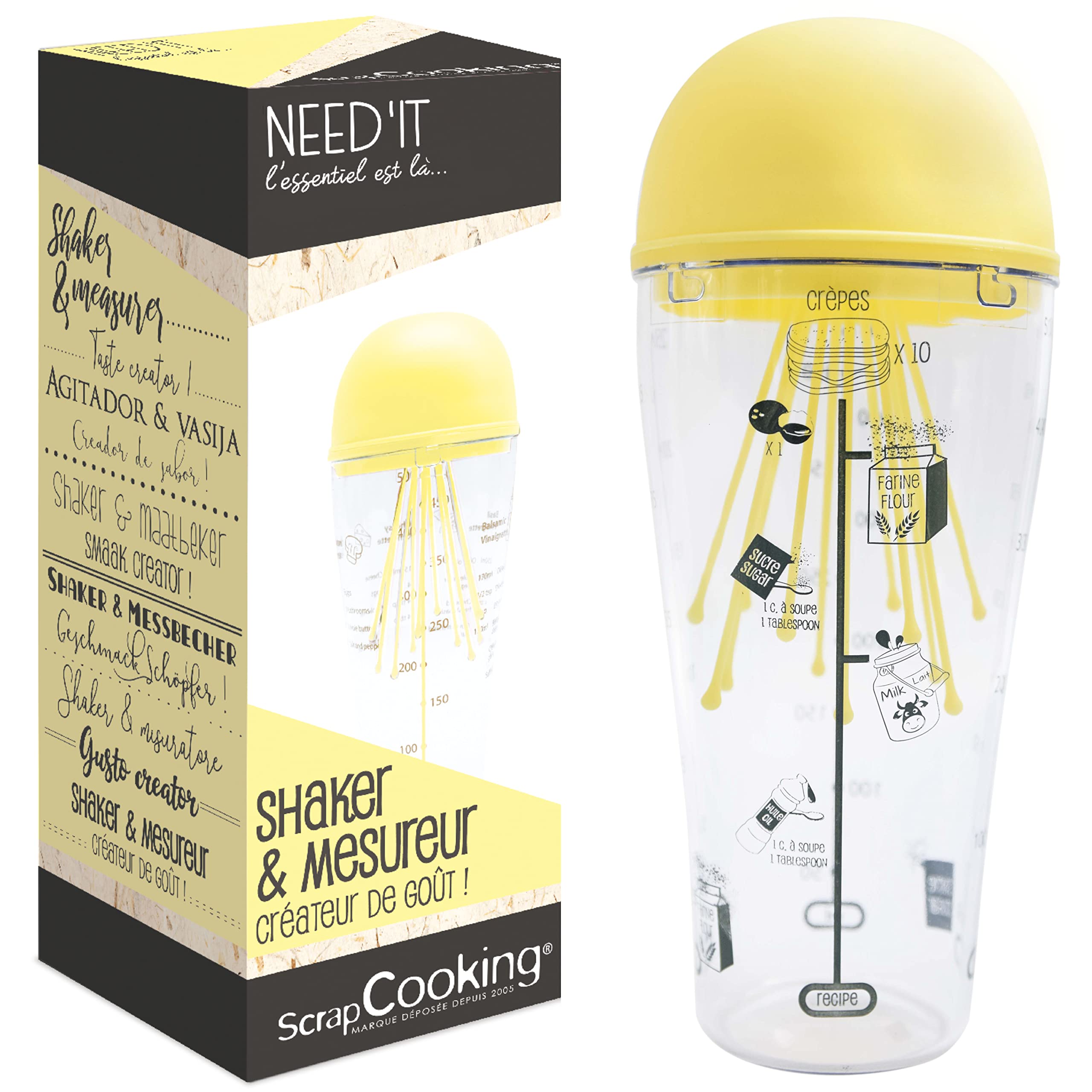 scrapcooking-mat-riel-shaker-need-it-5251-jaune-500-ml image 1