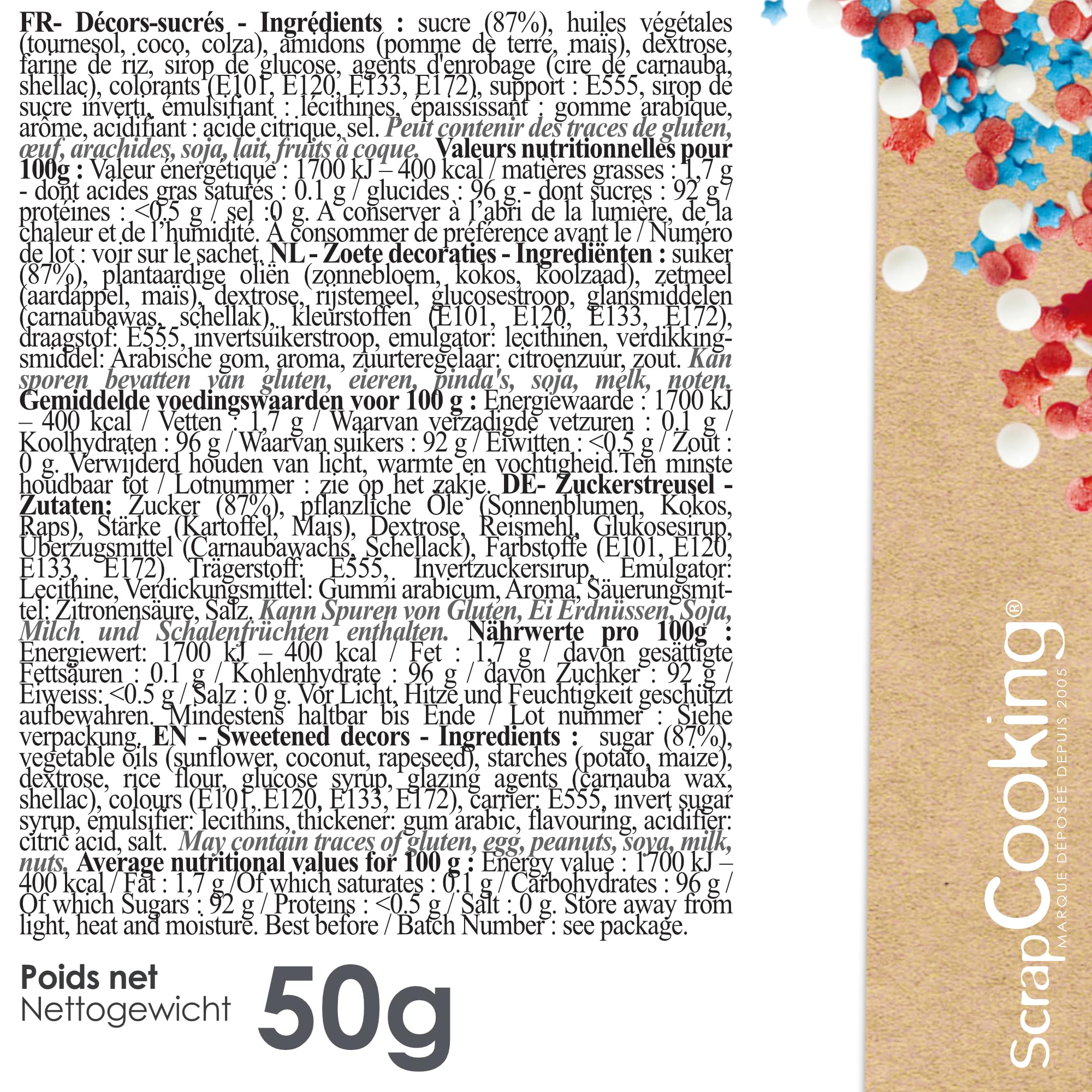scrapcooking-d-corations-7460-d-cors-sucr-s-france-50-g image 2