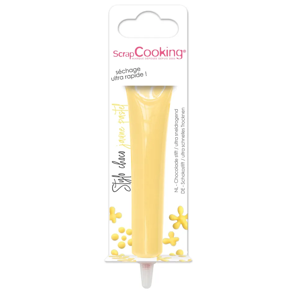 scrapcooking-d-corations-6804-stylo-choco-jaune-pastel-25g image 1