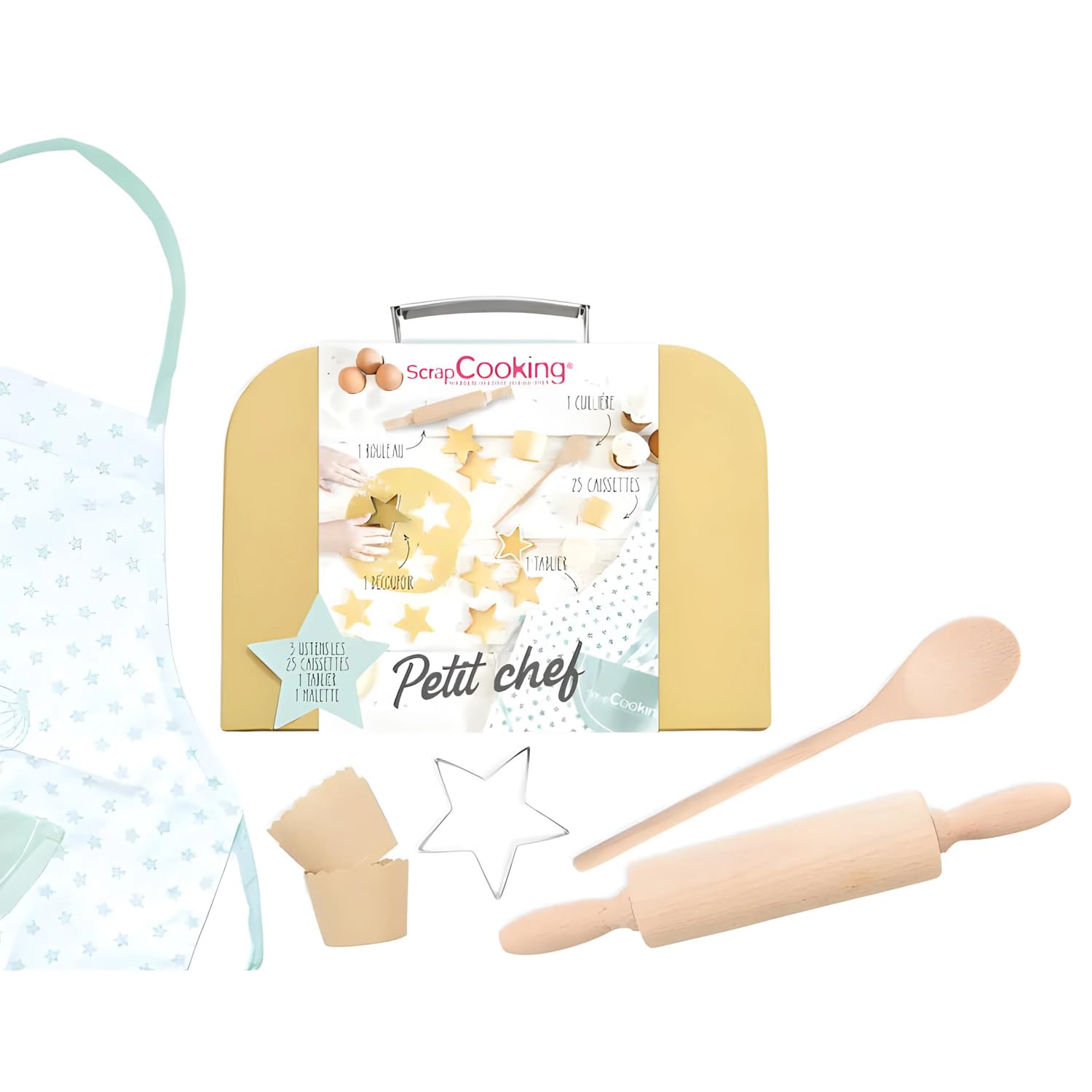 scrapcooking-kit-p-tisserie-mallette-petit-chef-enfant-tablier-coton image 3
