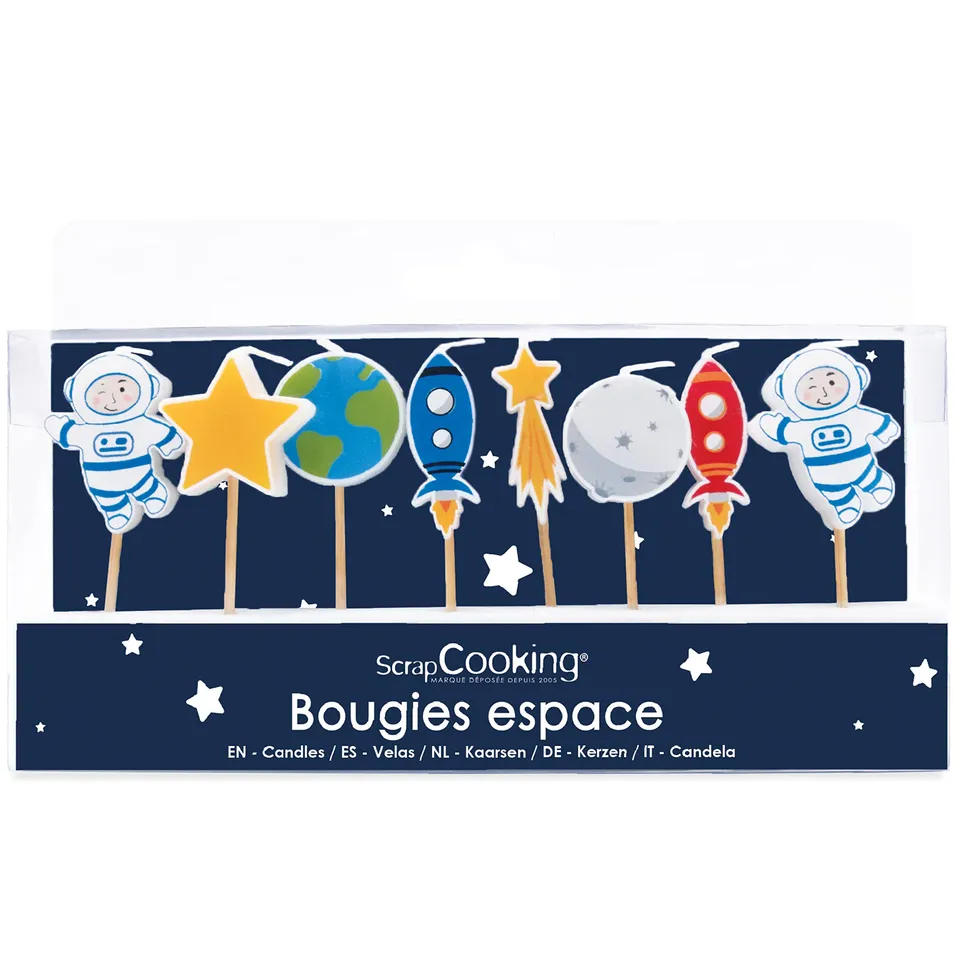 scrapcooking-d-corations-kit-8-bougies-espace-5060-g-teau-paraffine image 1