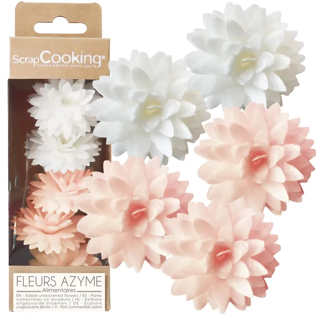 scrapcooking-d-corations-5-dahlias-2297-fleur-comestible-rose-pastel image 1