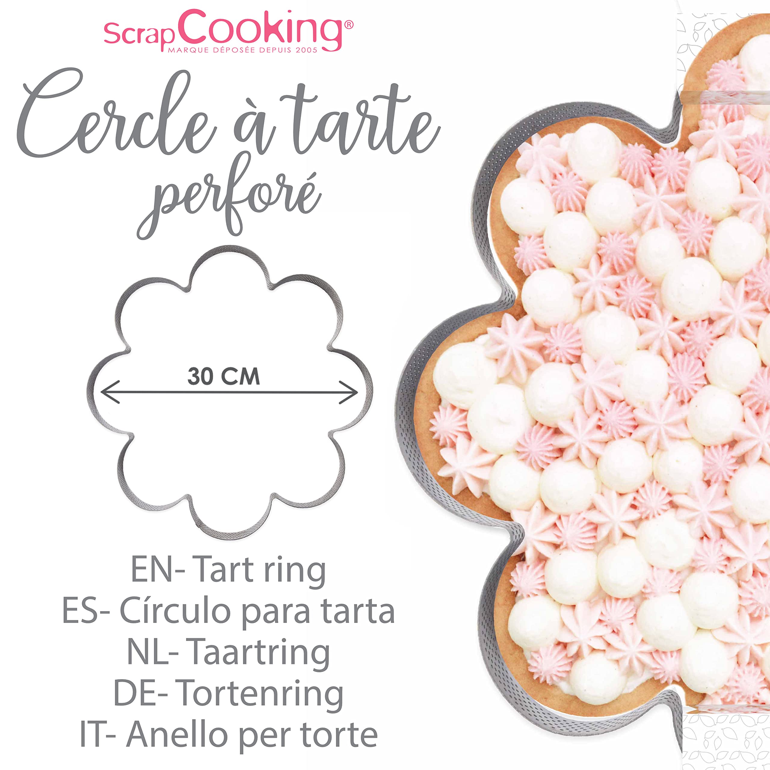 scrapcooking-moules-cercle-marguerite-perfor-30cm-inox-1321 image 2