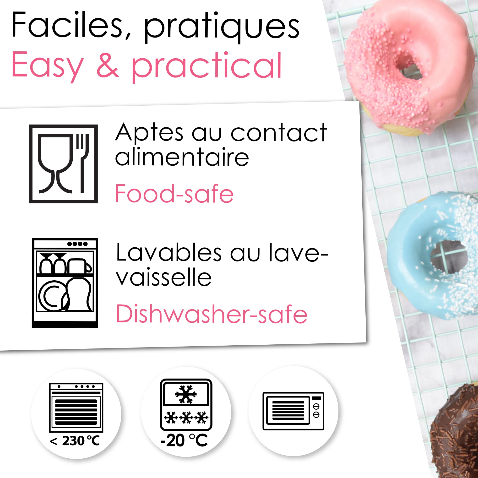 scrapcooking-moules-coffret-6-donuts-silicone-7-6-cm-2913 image 5