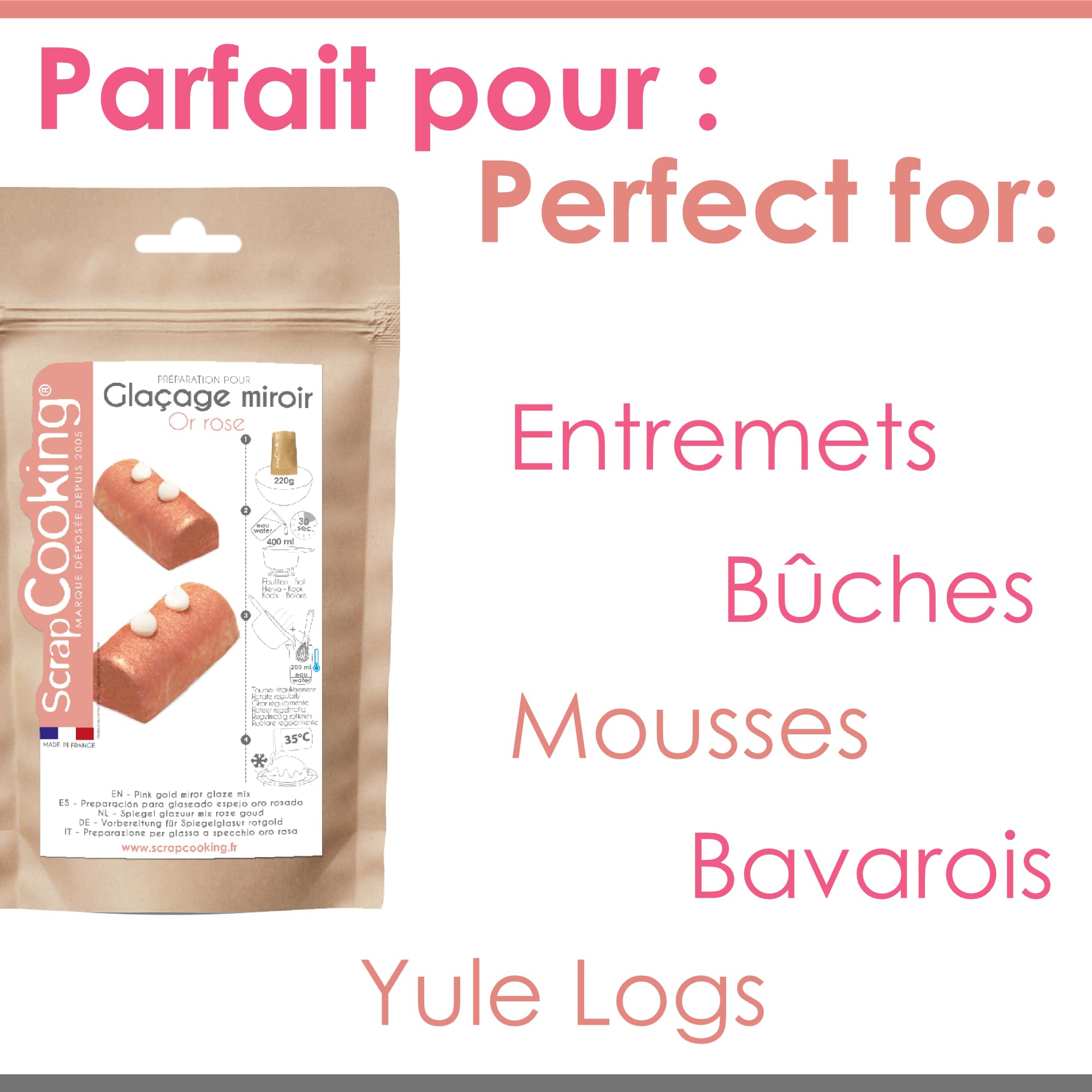 scrapcooking-mix-gla-age-miroir-or-rose-poudre-220-g image 7