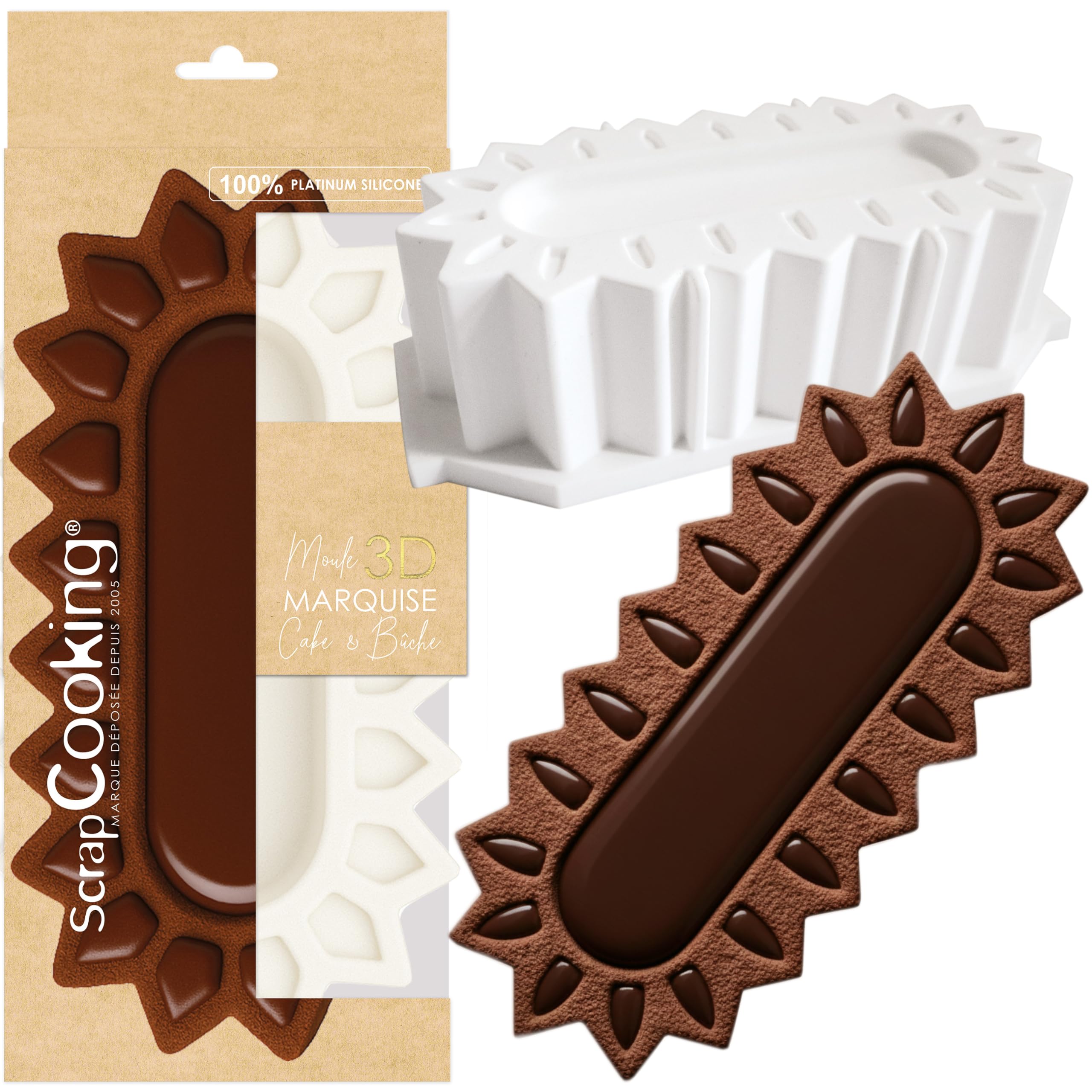scrapcooking-marquise-2899-moule-silicone-b-che-cake-blanc image 1