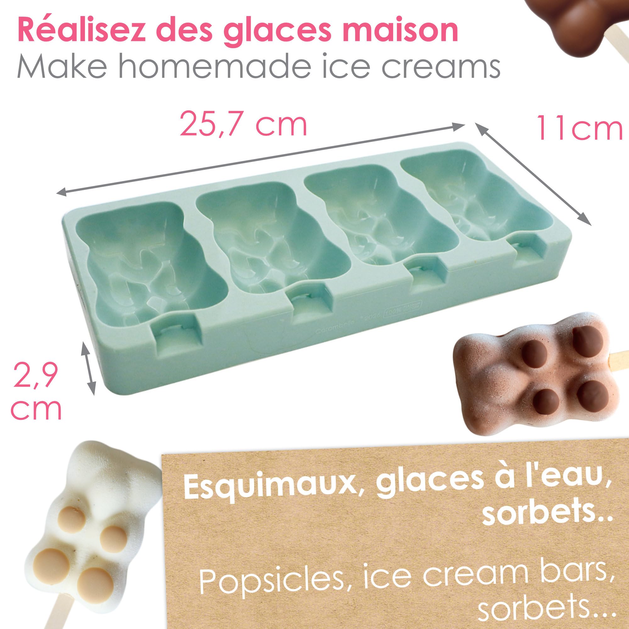 scrapcooking-moules-6770-moule-glace-oursons-silicone-x4 image 3
